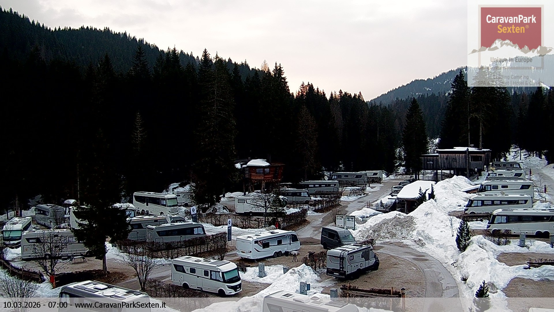 Archived image Webcam Sexten-Moos: caravanpark
