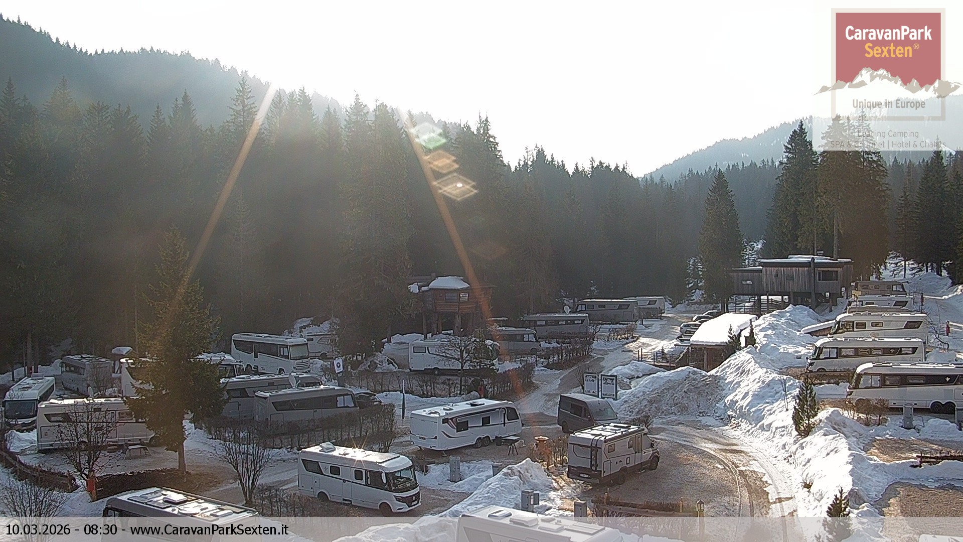 Archived image Webcam Sexten-Moos: caravanpark