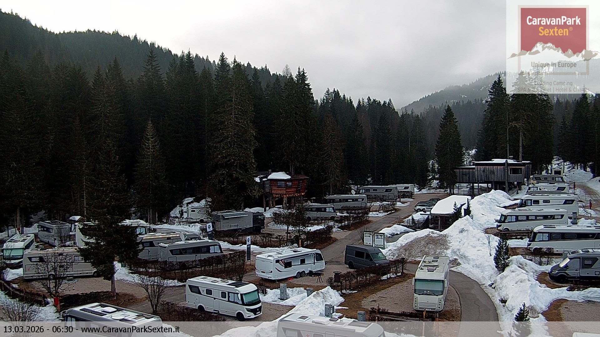 Archived image Webcam Sexten-Moos: caravanpark