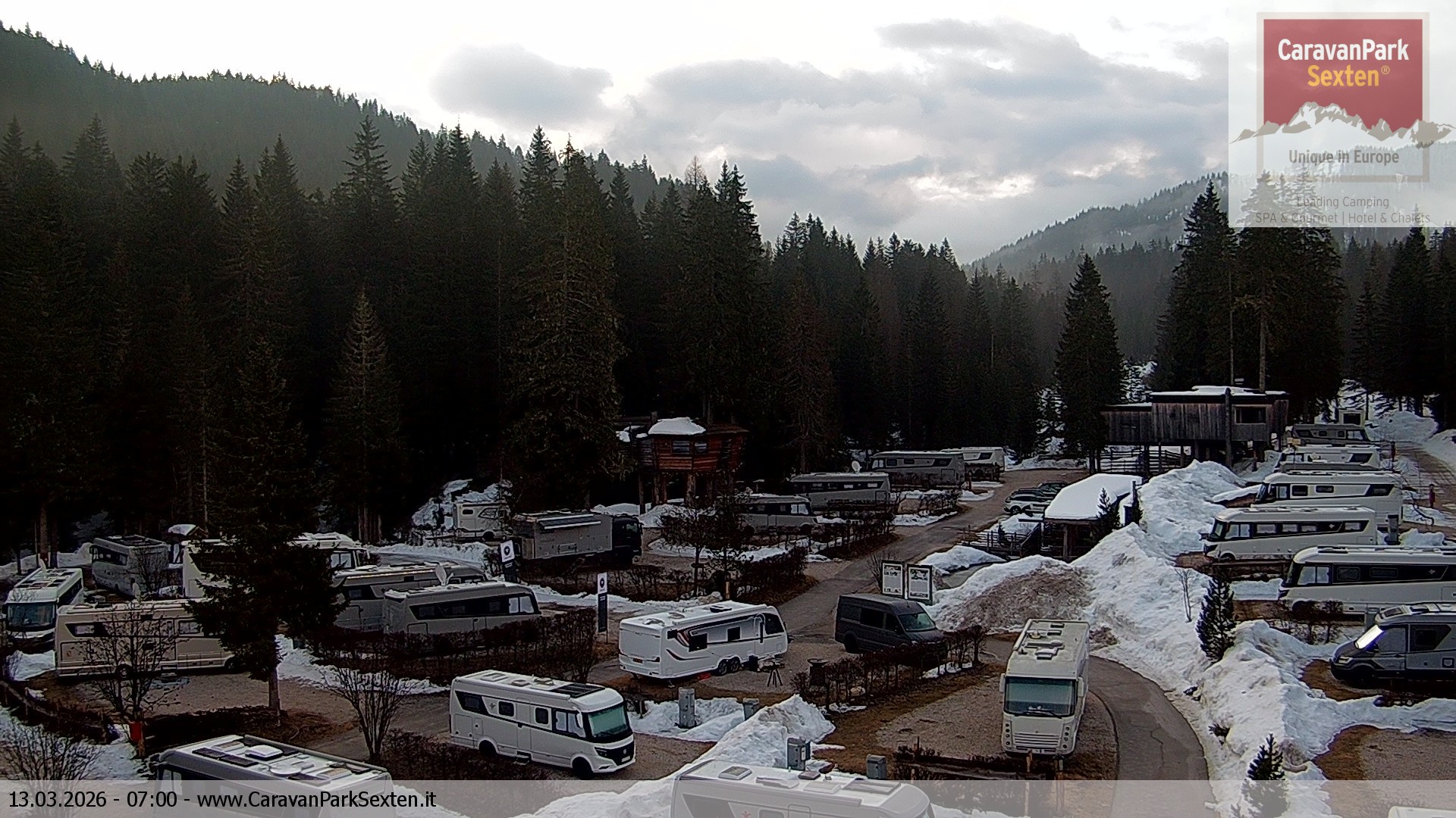 Archived image Webcam Sexten-Moos: caravanpark