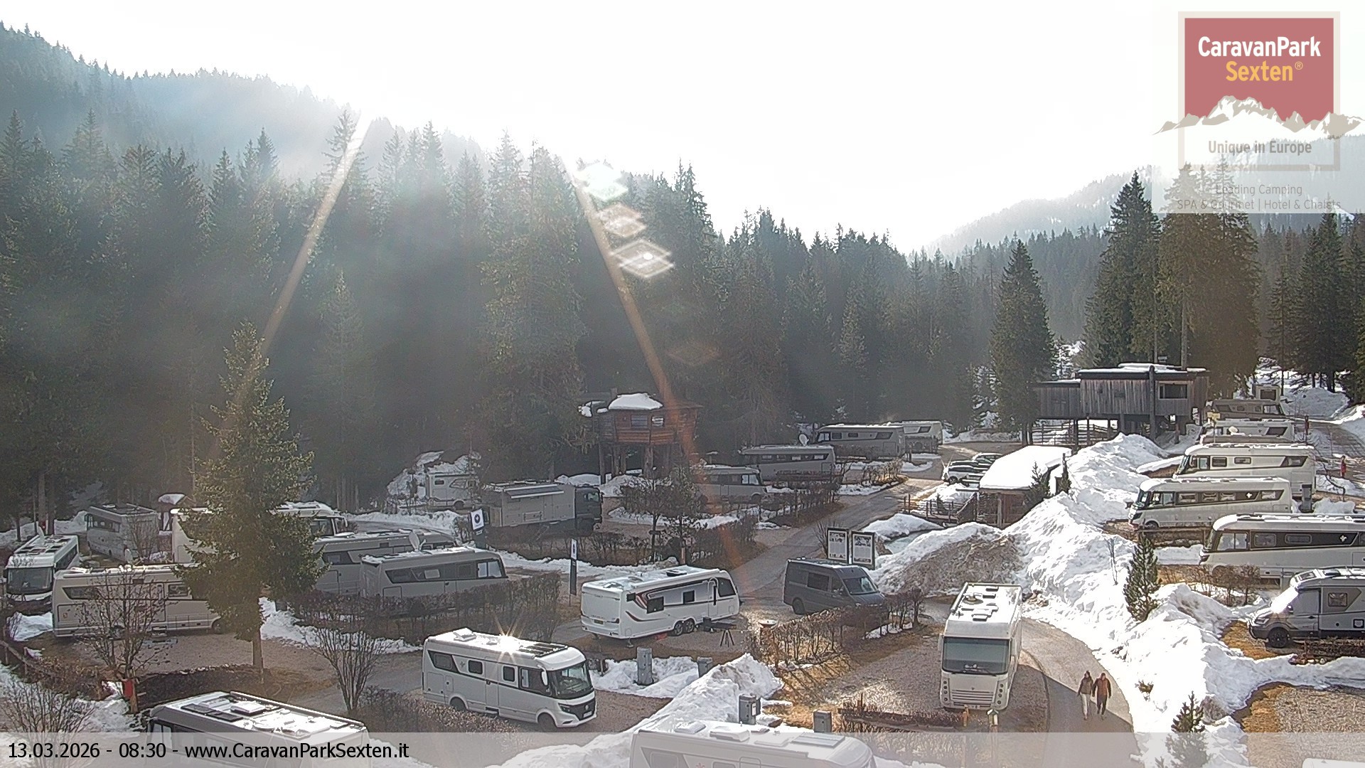 Archived image Webcam Sexten-Moos: caravanpark