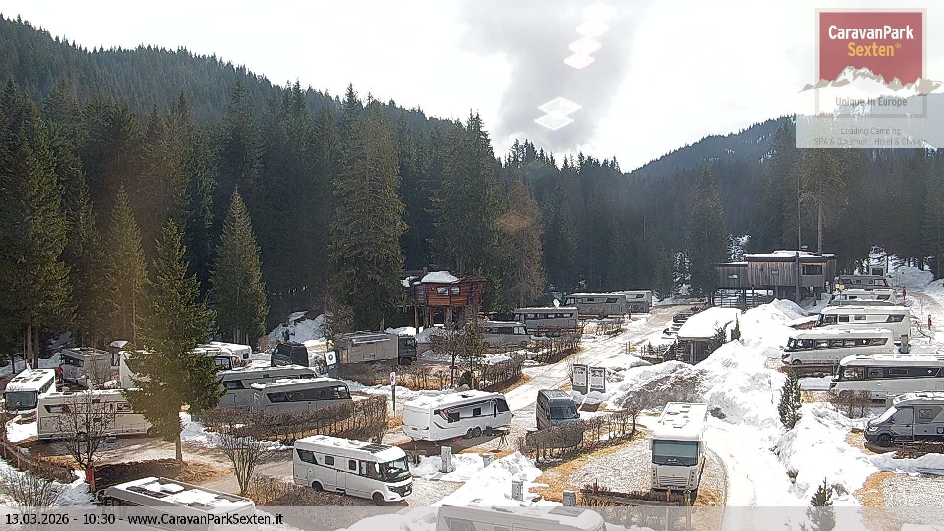 Archived image Webcam Sexten-Moos: caravanpark