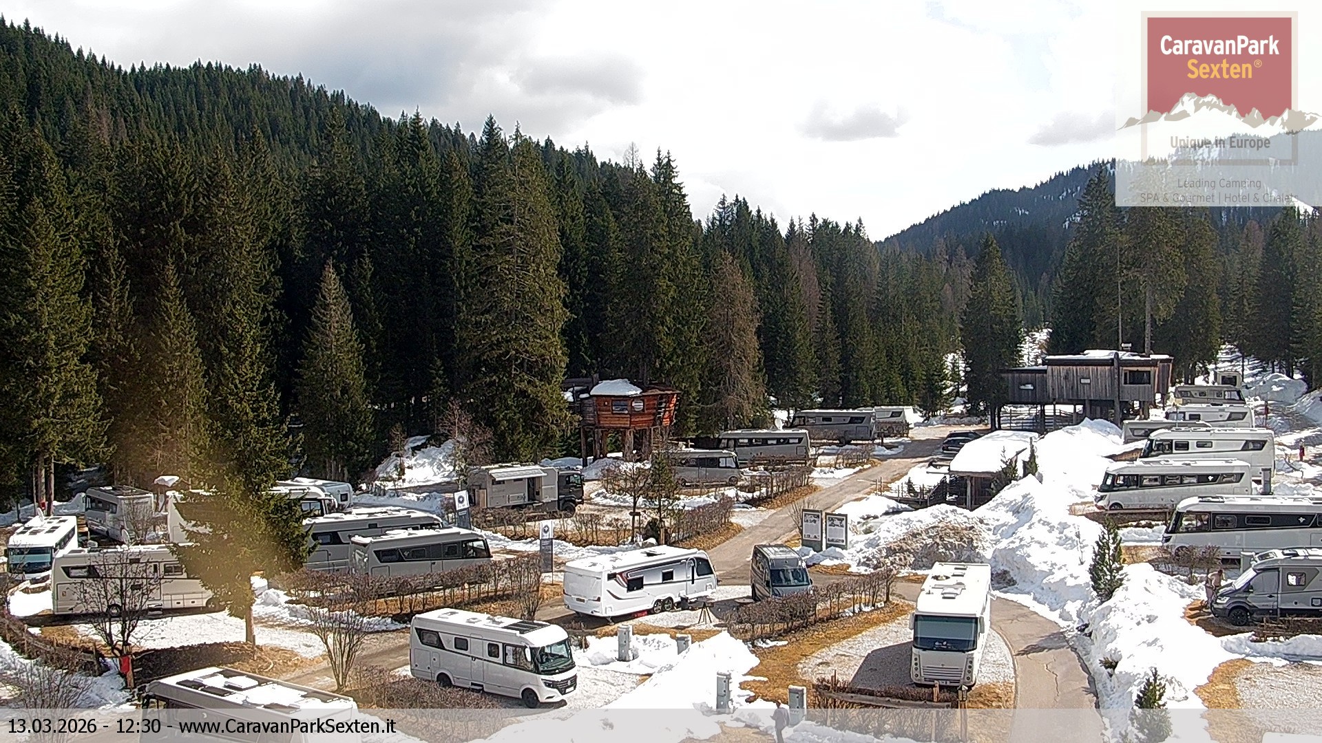 Archived image Webcam Sexten-Moos: caravanpark