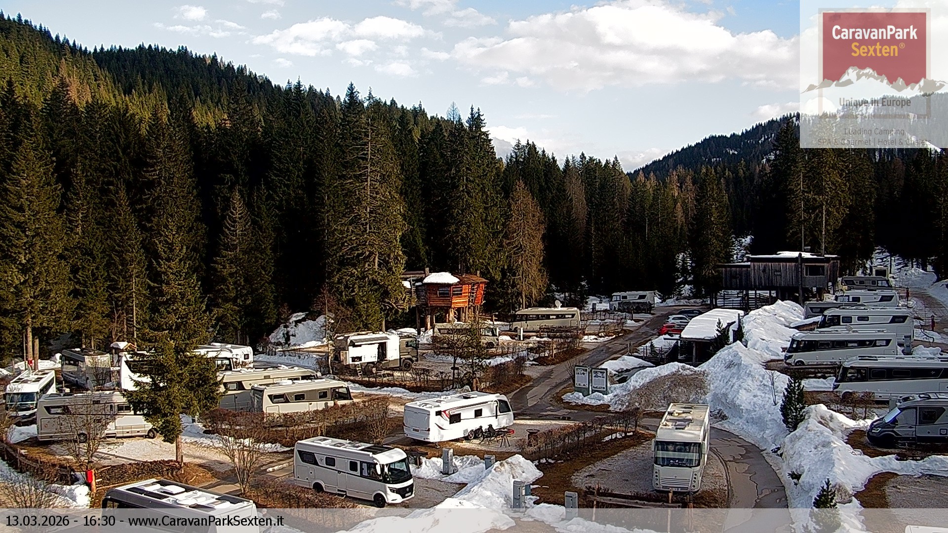 Archived image Webcam Sexten-Moos: caravanpark