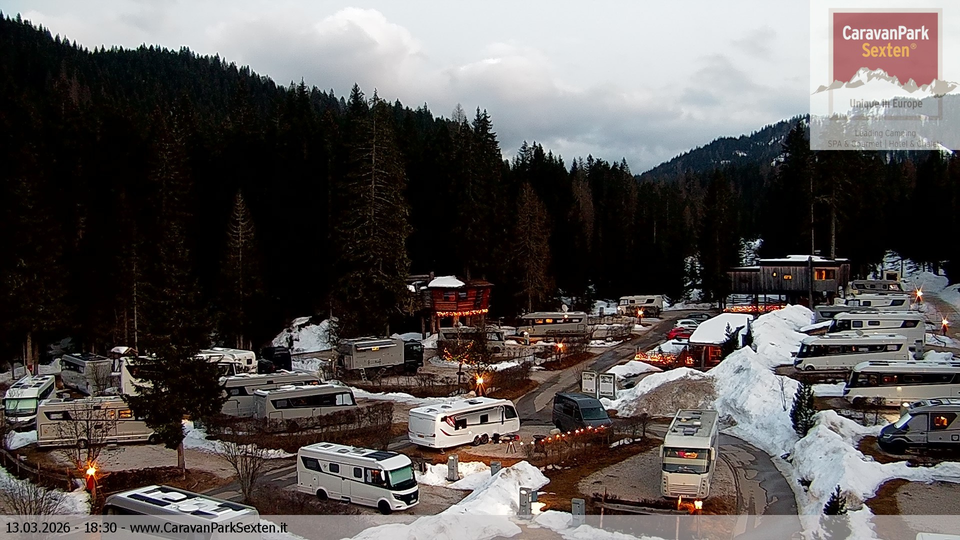 Archived image Webcam Sexten-Moos: caravanpark