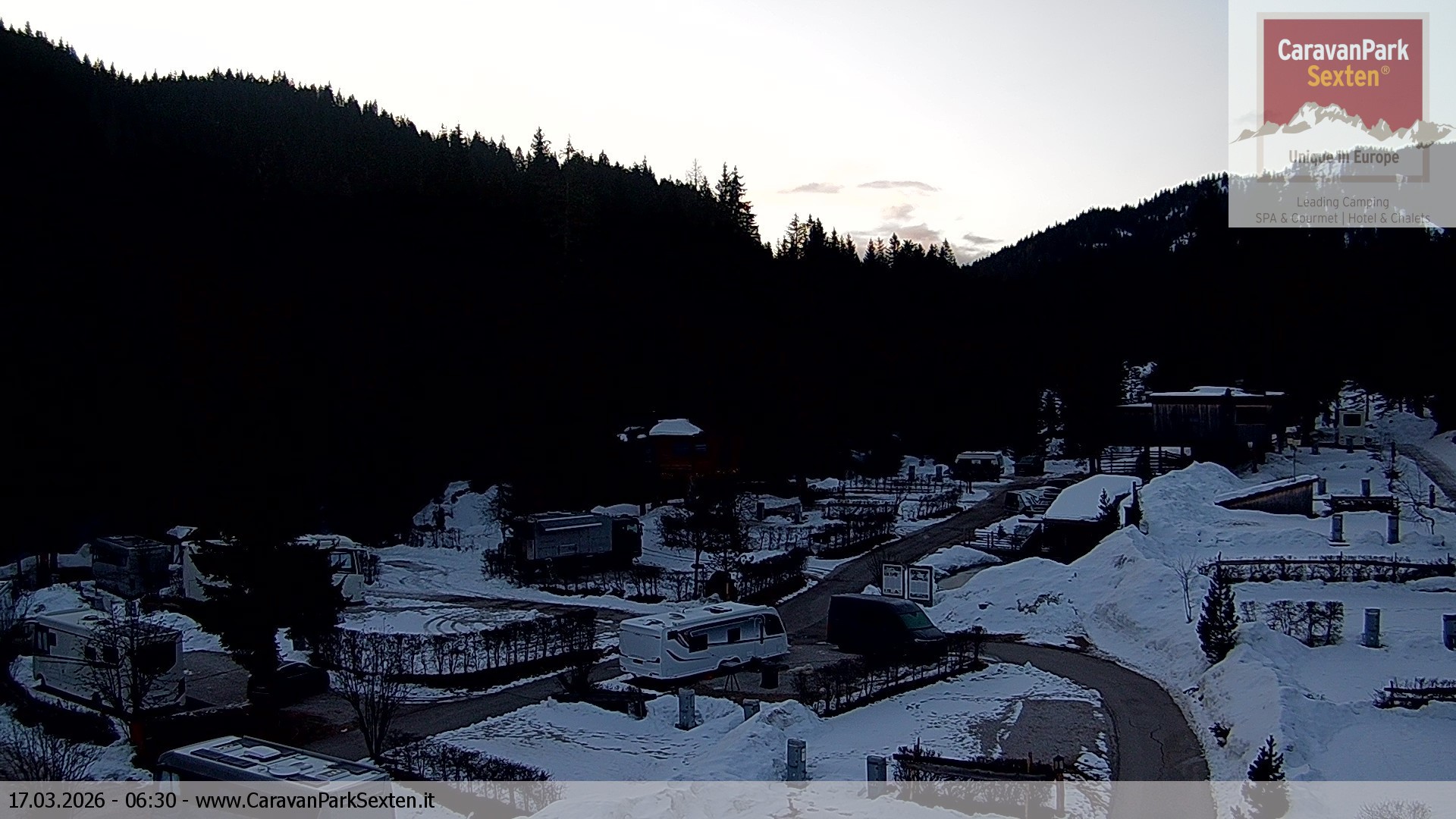 Archiv Foto Webcam Caravanpark in Sexten - Moos