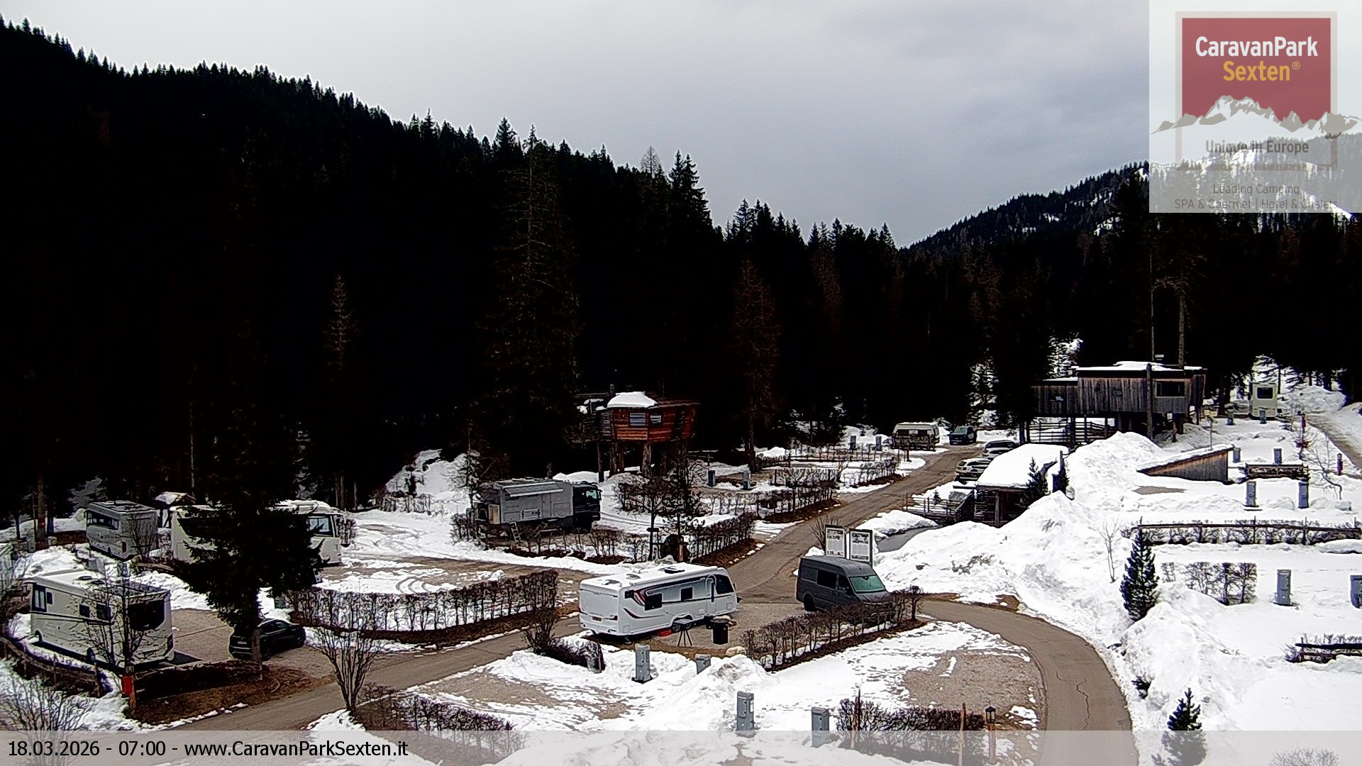 Archiv Foto Webcam Caravanpark in Sexten - Moos