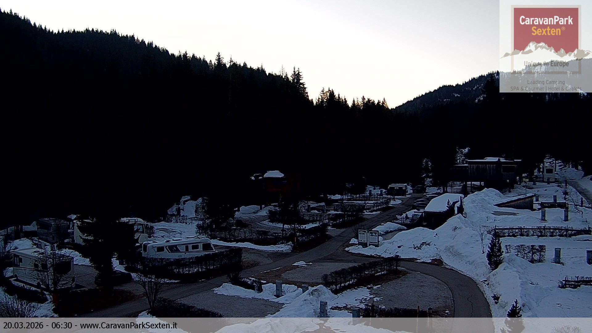 Archived image Webcam Sexten-Moos: caravanpark