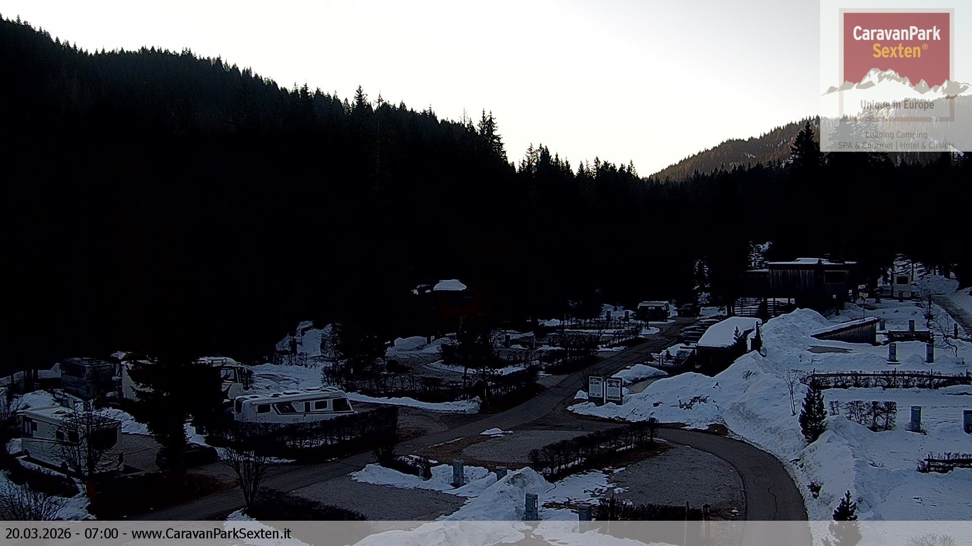 Archived image Webcam Sexten-Moos: caravanpark