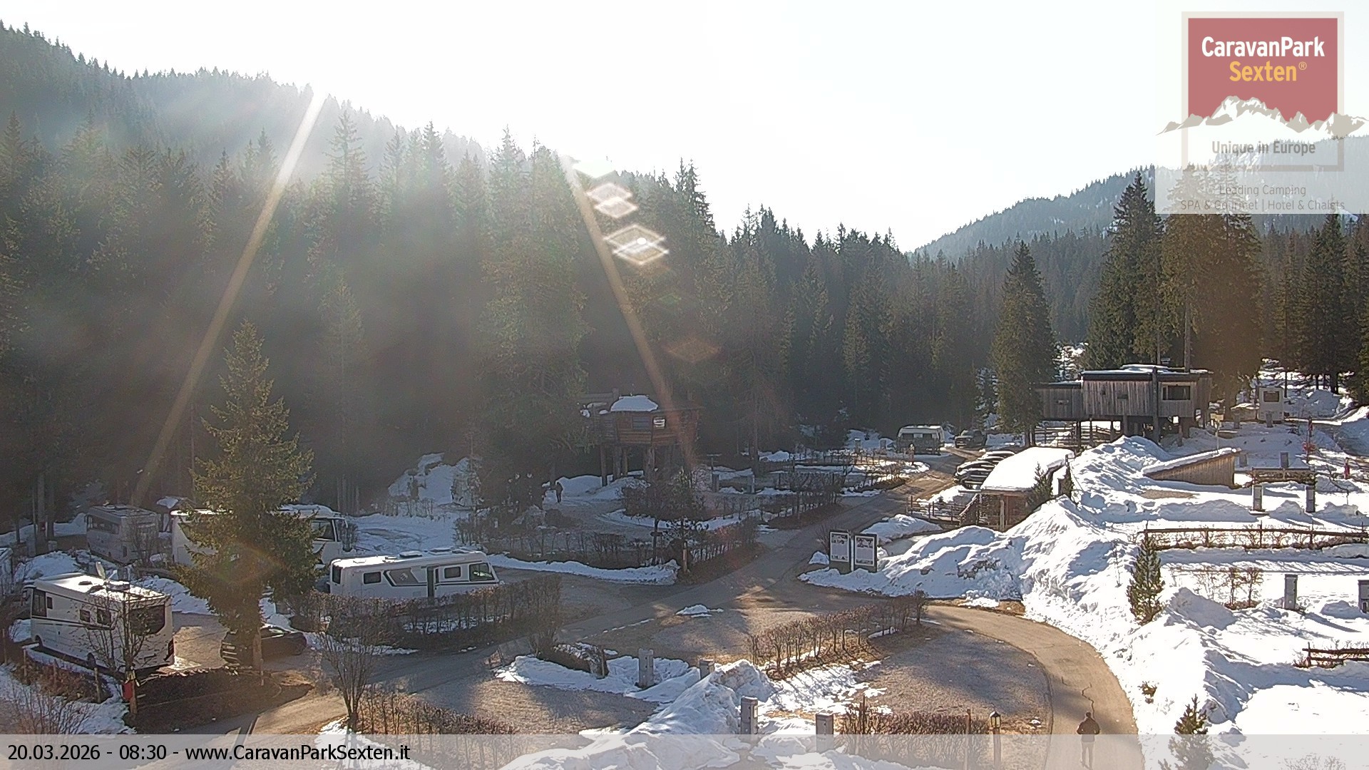 Archived image Webcam Sexten-Moos: caravanpark