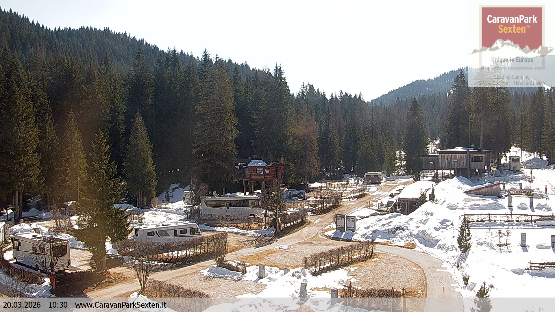 Archived image Webcam Sexten-Moos: caravanpark