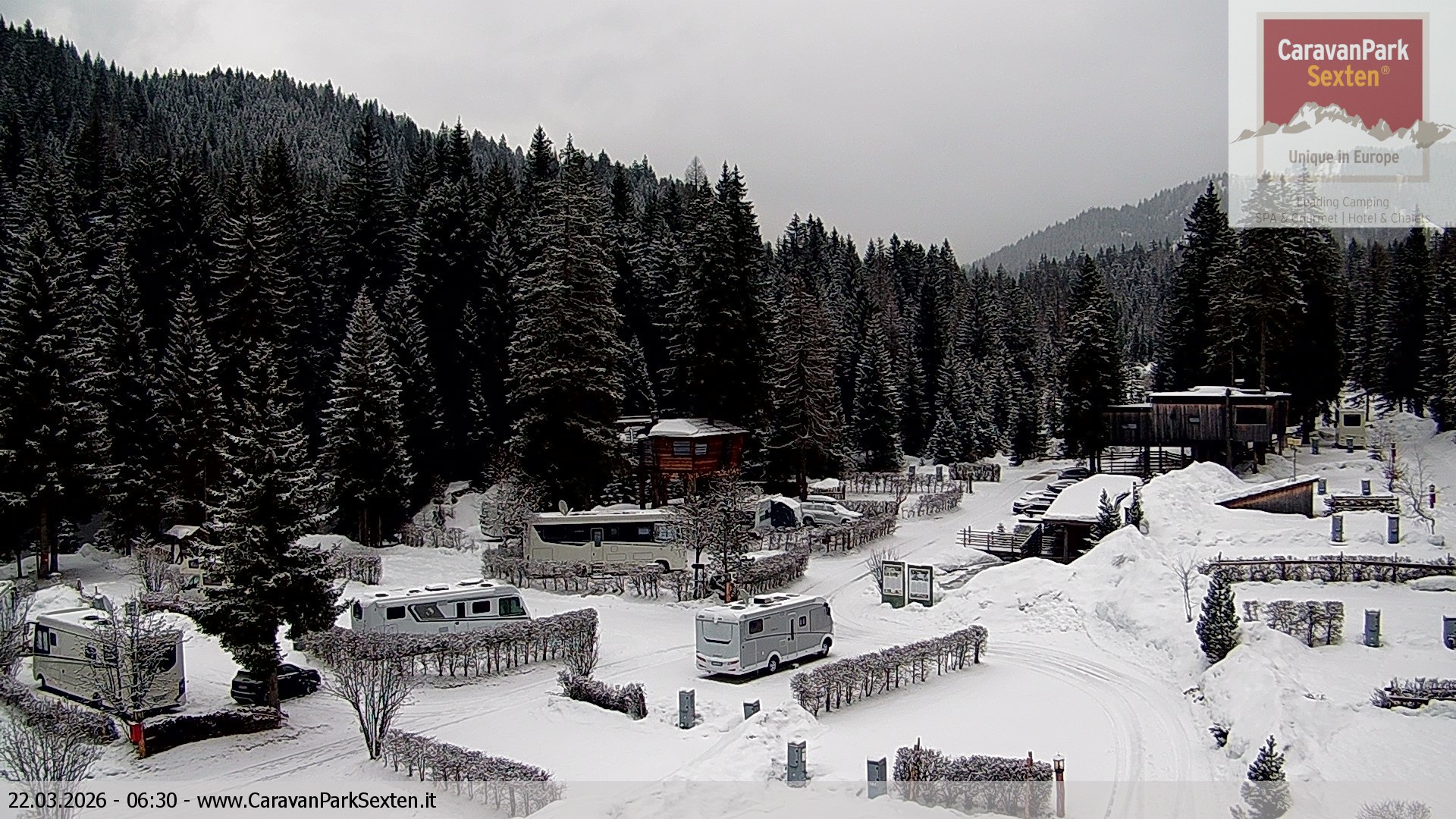 Archiv Foto Webcam Caravanpark in Sexten - Moos