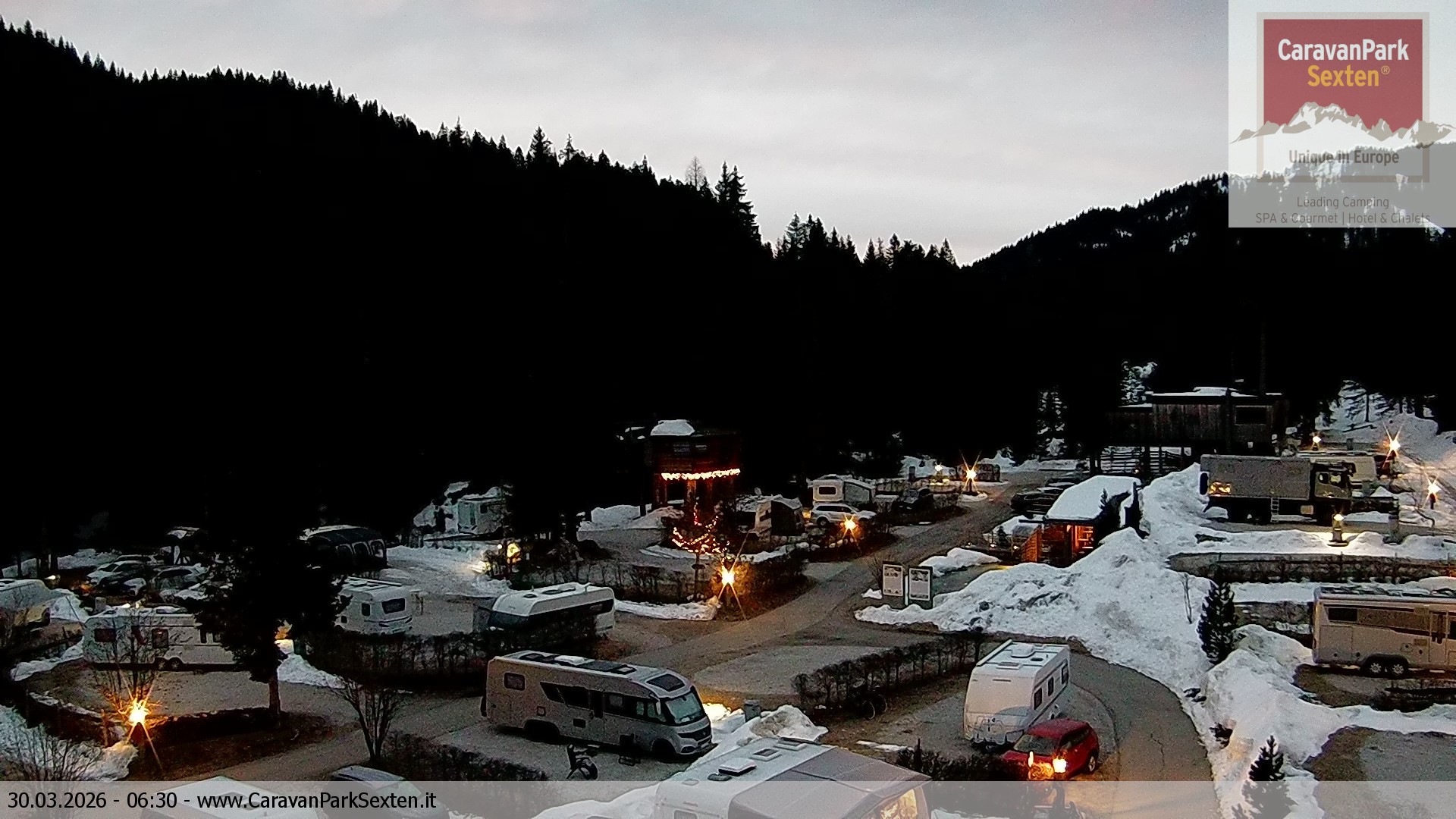 Archiv Foto Webcam Caravanpark in Sexten - Moos