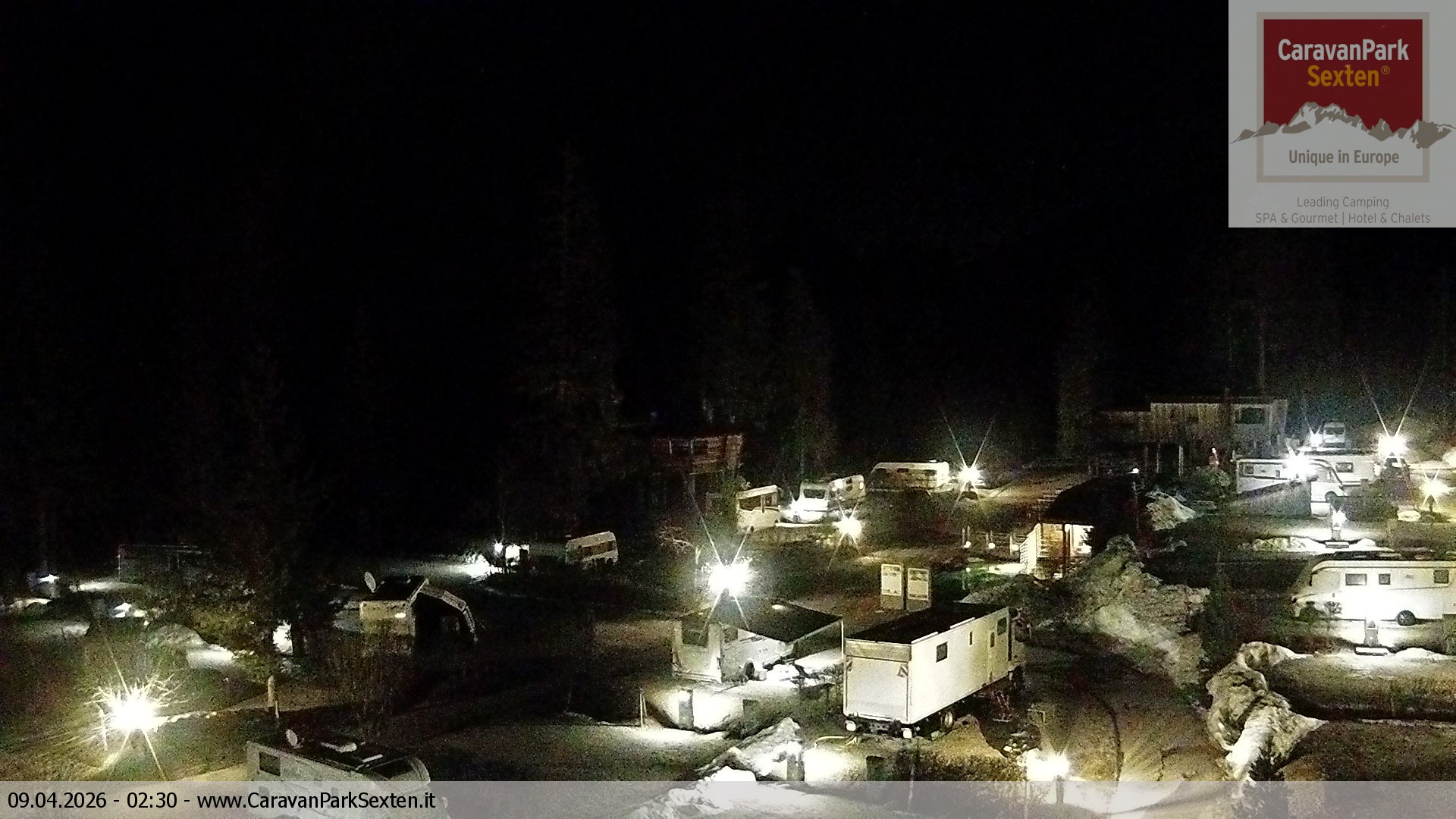 Archived image Webcam Sexten-Moos: caravanpark