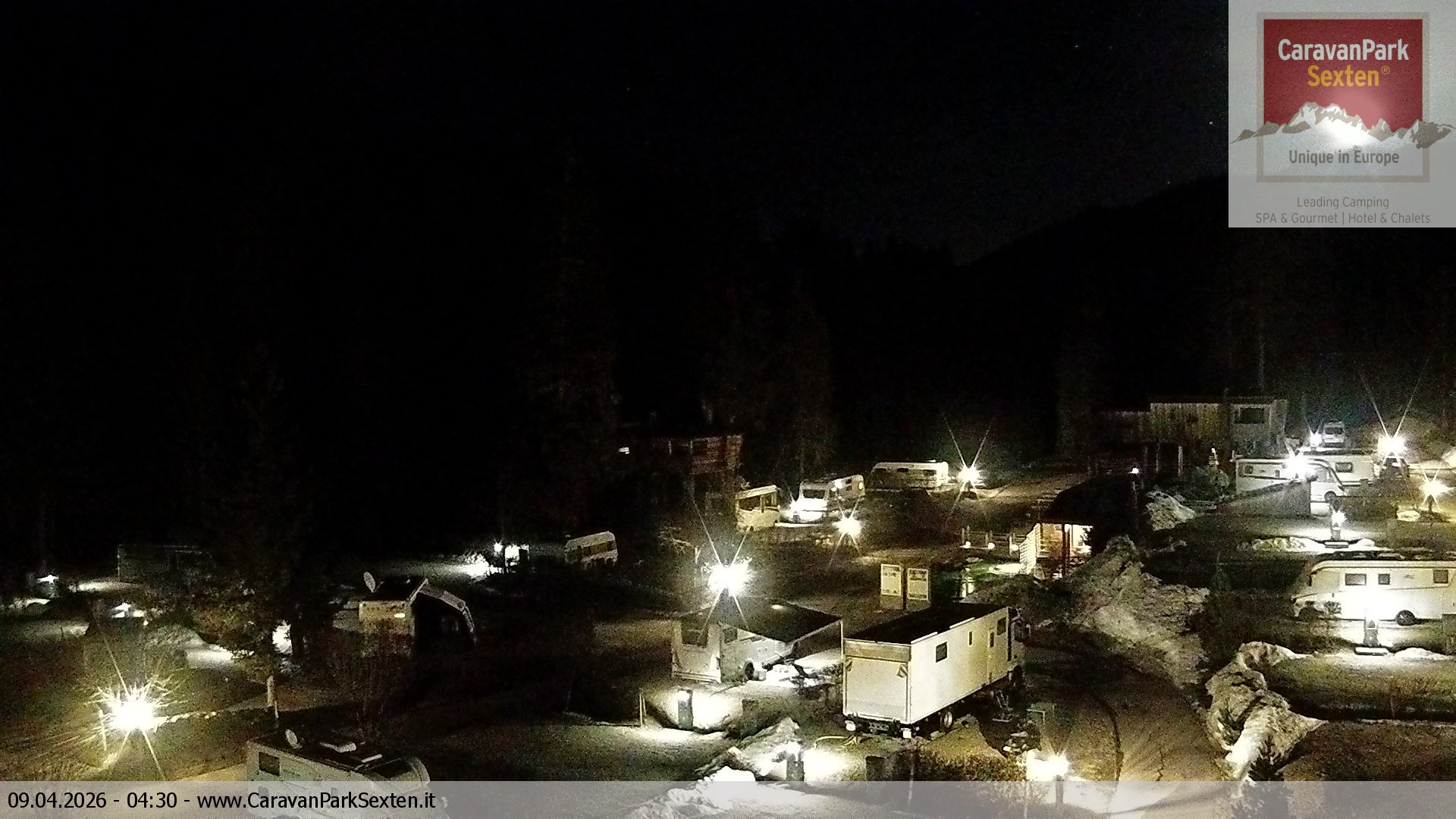 Archived image Webcam Sexten-Moos: caravanpark