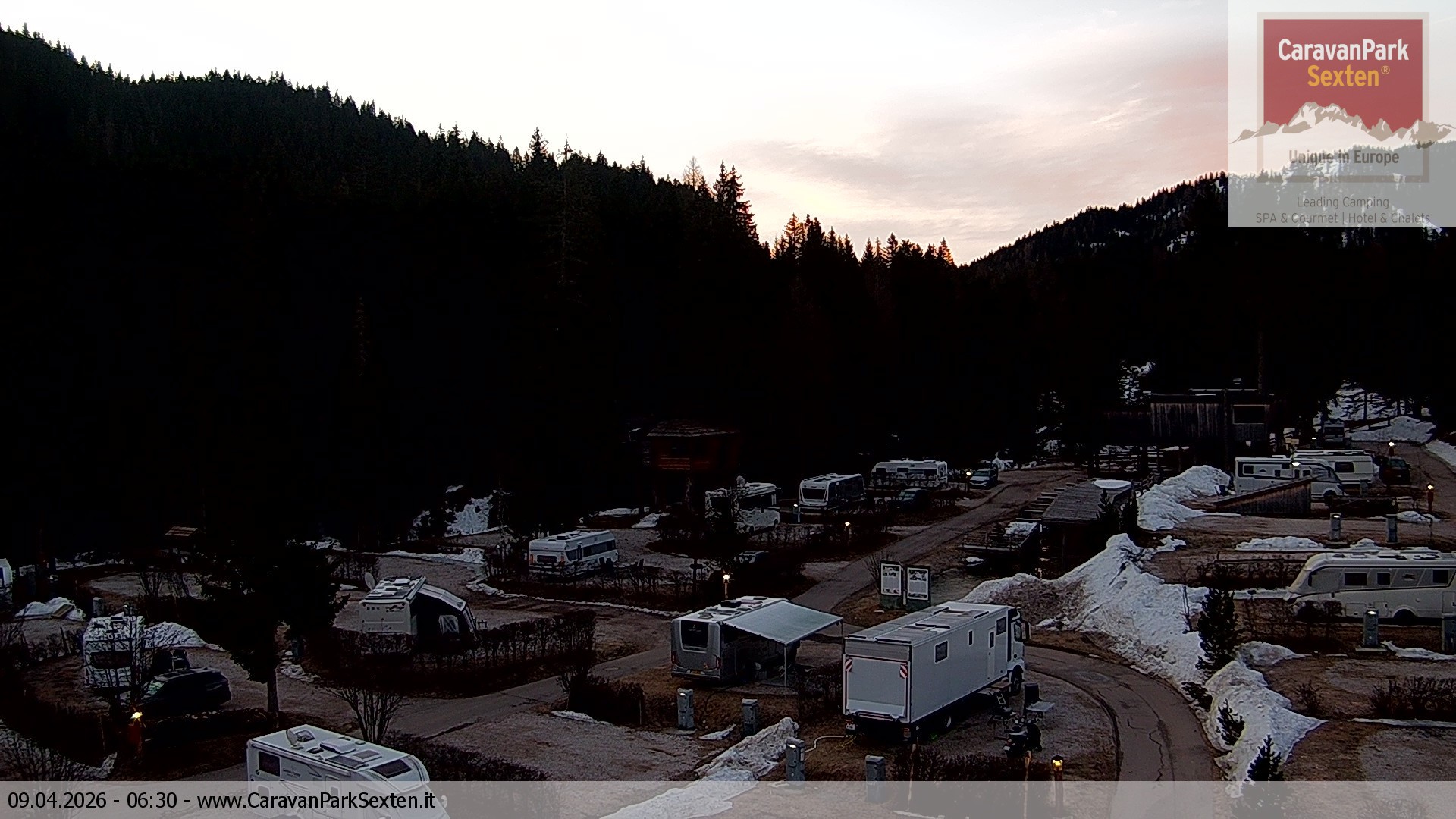Archived image Webcam Sexten-Moos: caravanpark