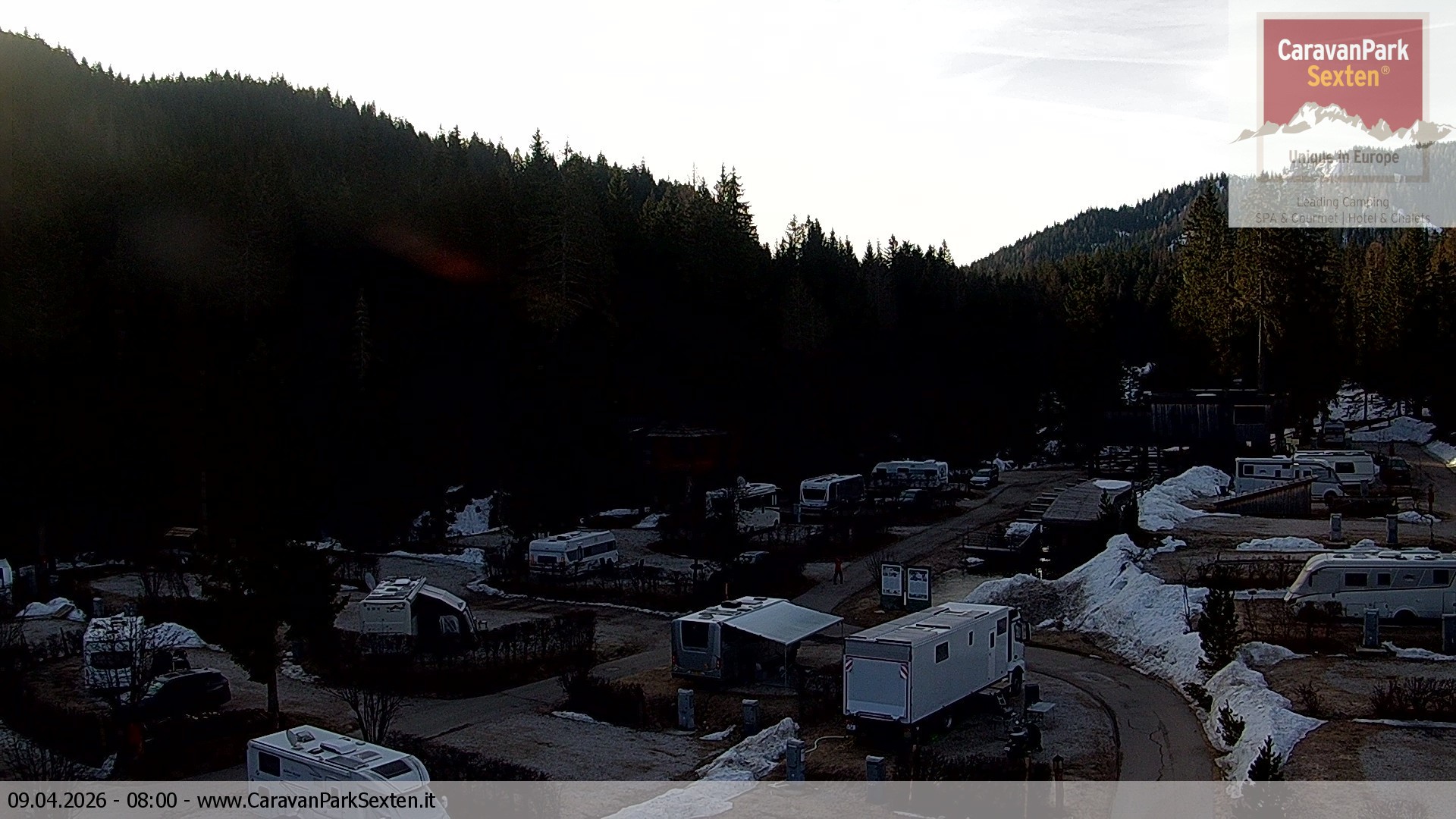 Archived image Webcam Sexten-Moos: caravanpark