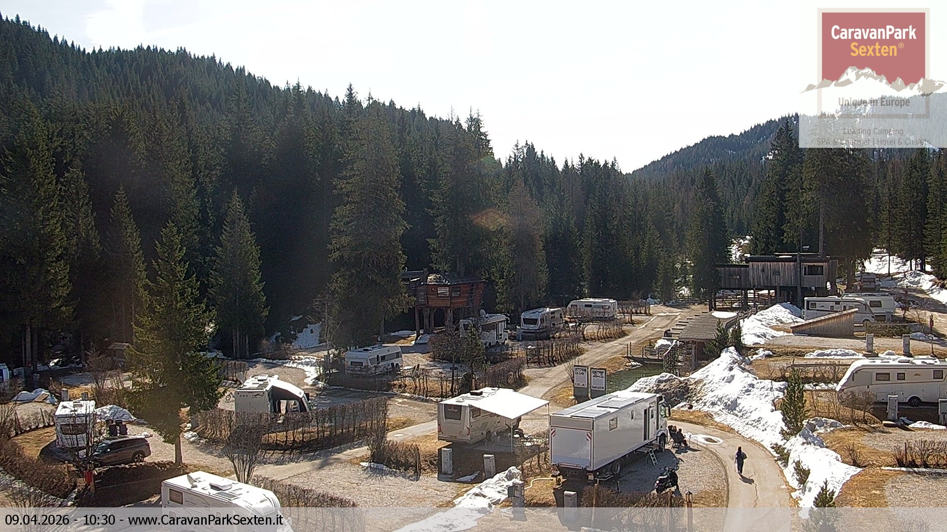 Archived image Webcam Sexten-Moos: caravanpark
