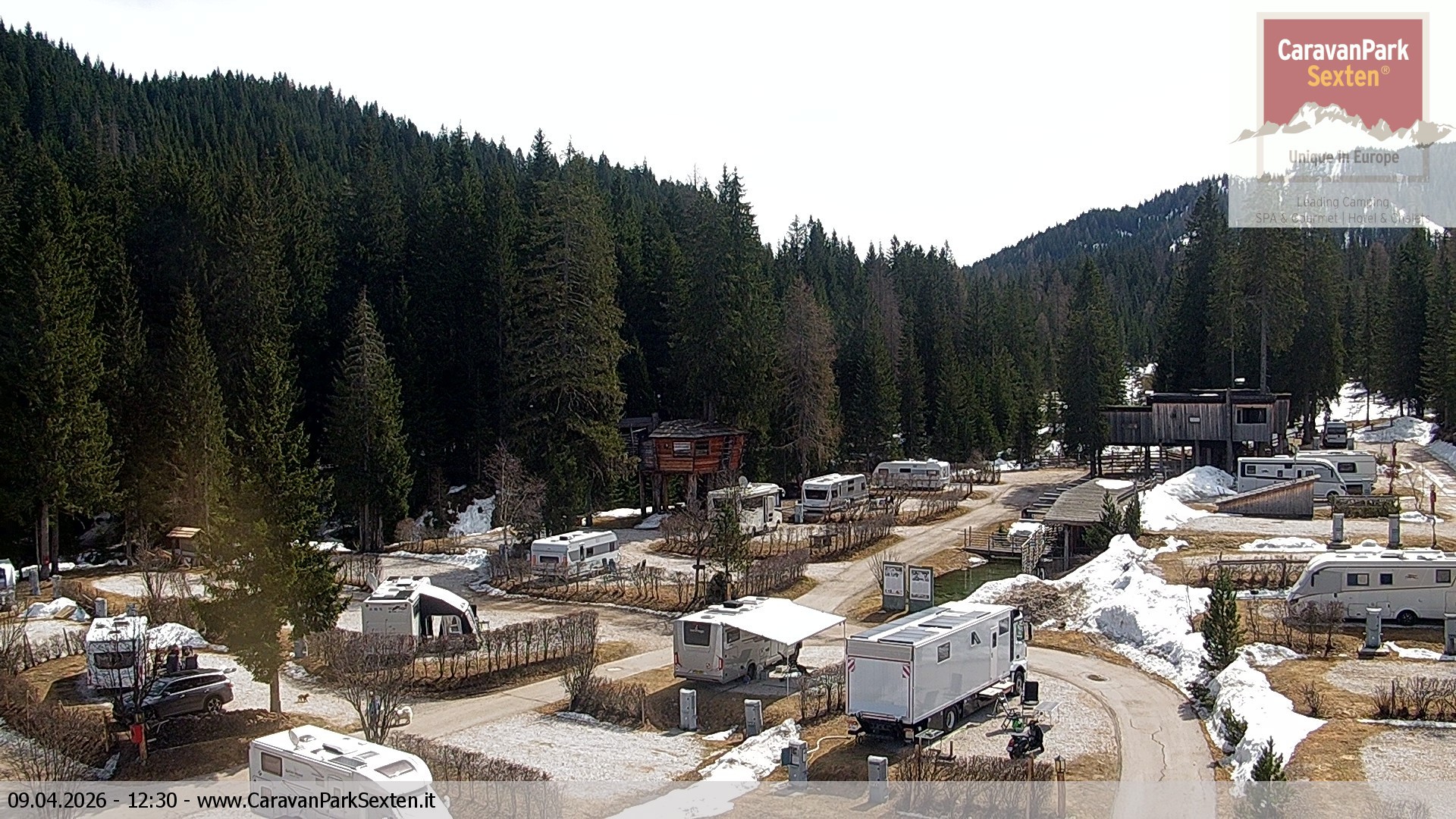 Archived image Webcam Sexten-Moos: caravanpark