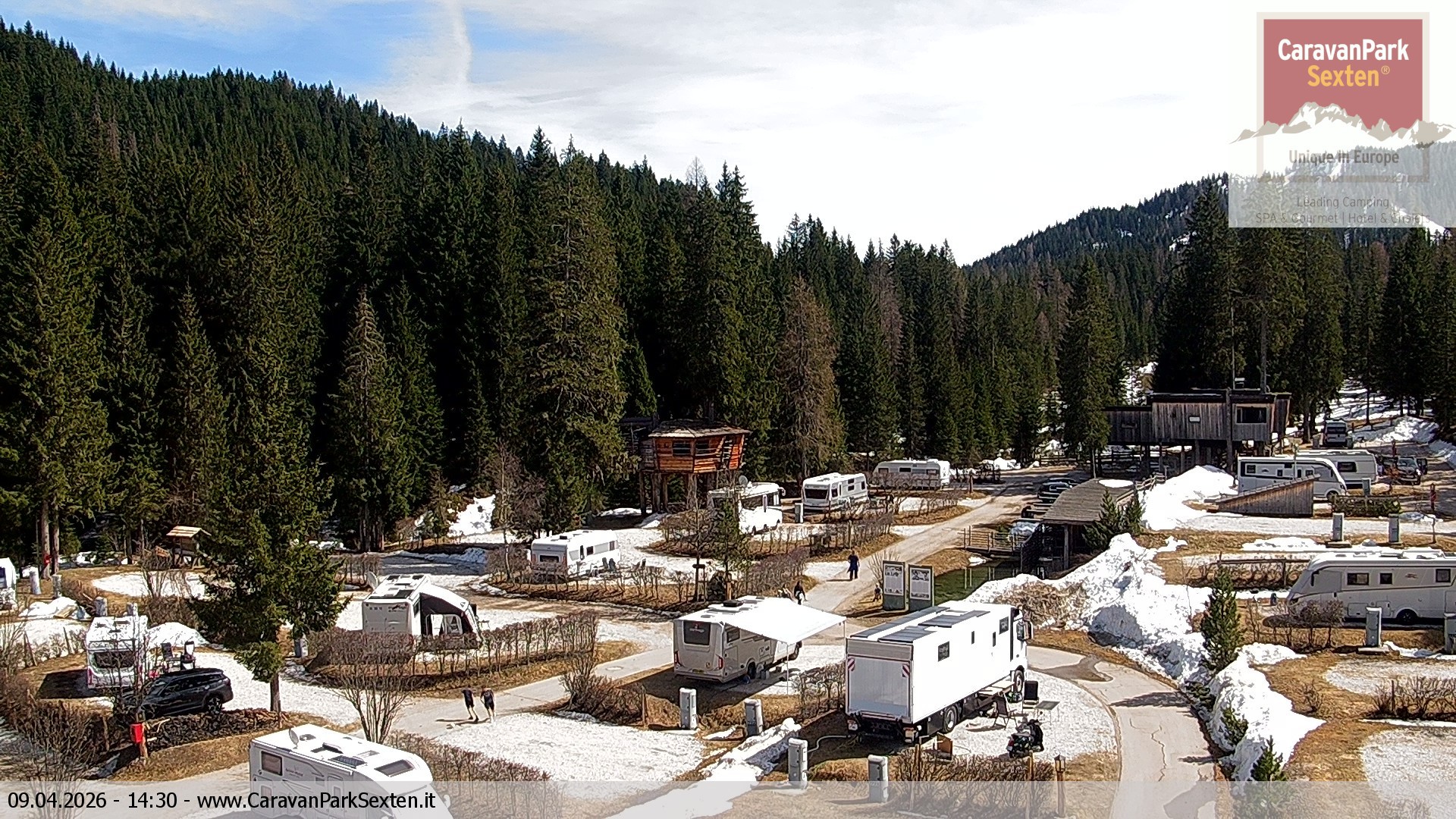 Archived image Webcam Sexten-Moos: caravanpark