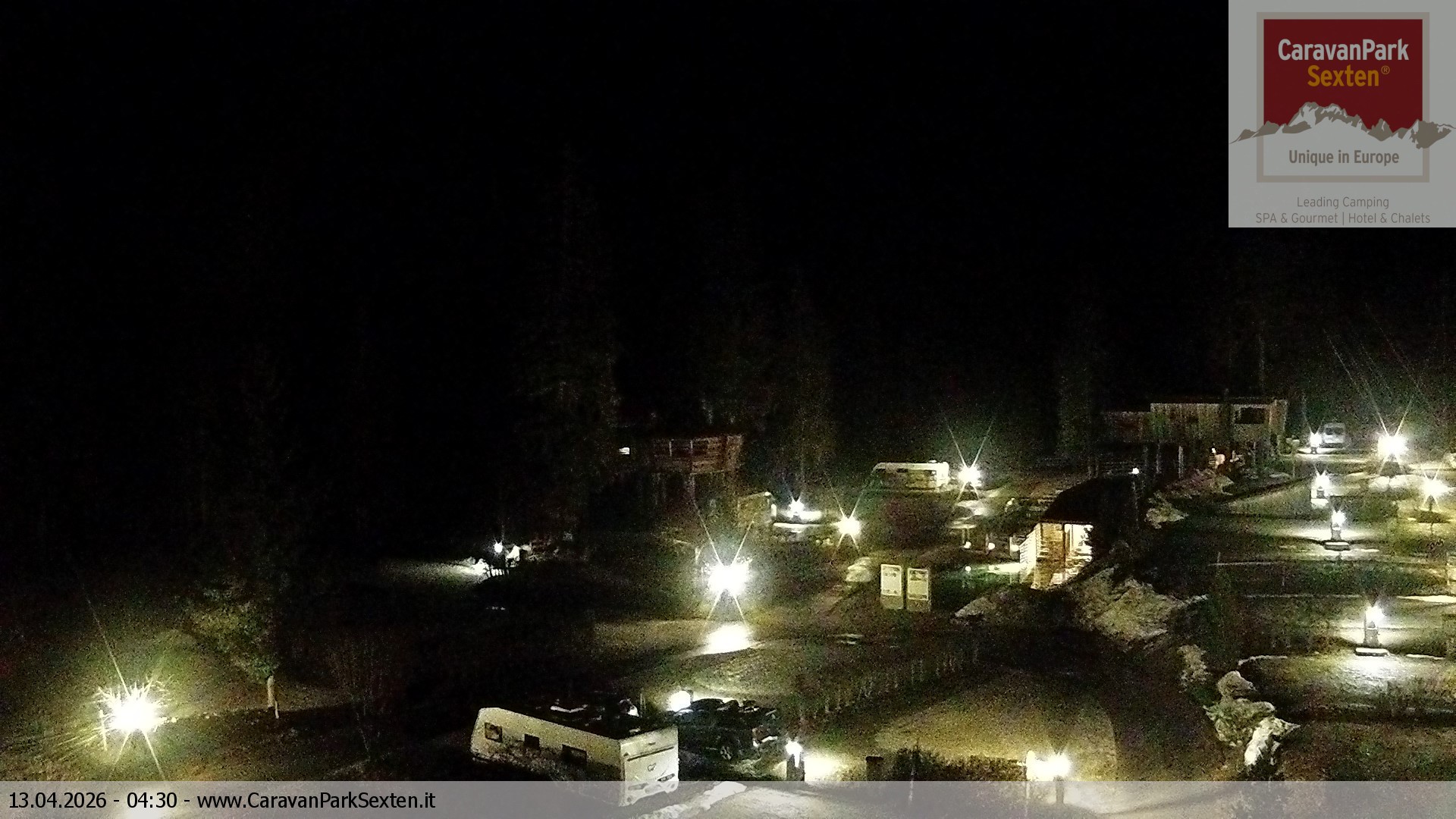 Archived image Webcam Sexten-Moos: caravanpark