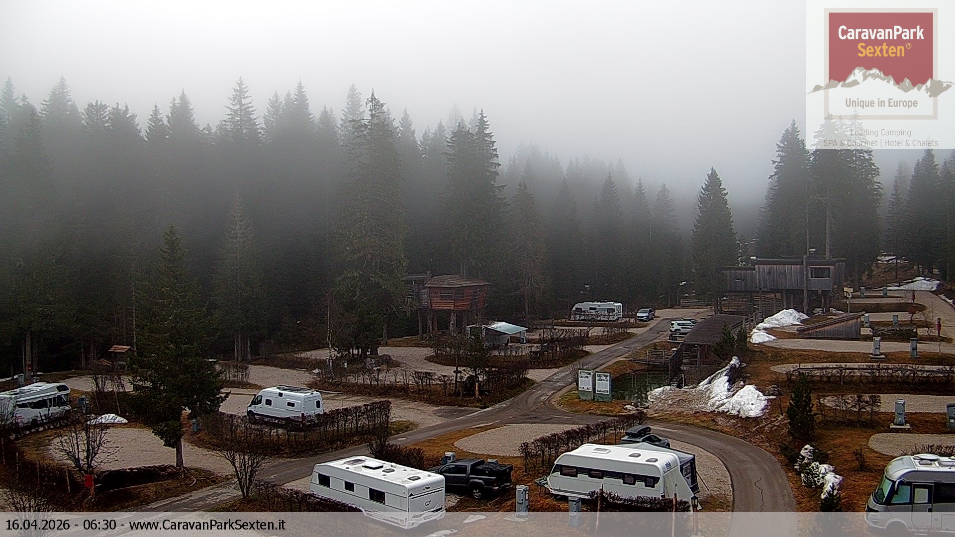 Archived image Webcam Sexten-Moos: caravanpark