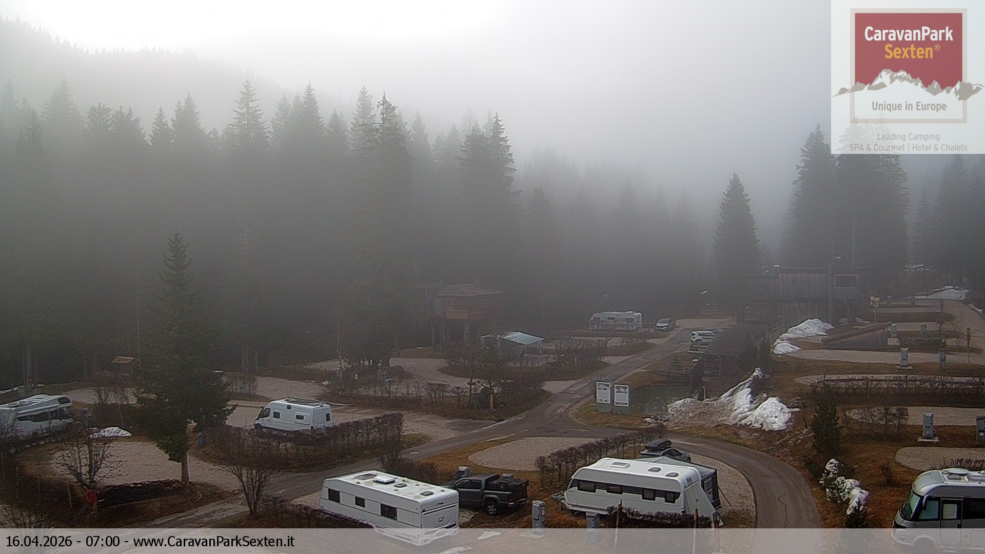 Archived image Webcam Sexten-Moos: caravanpark