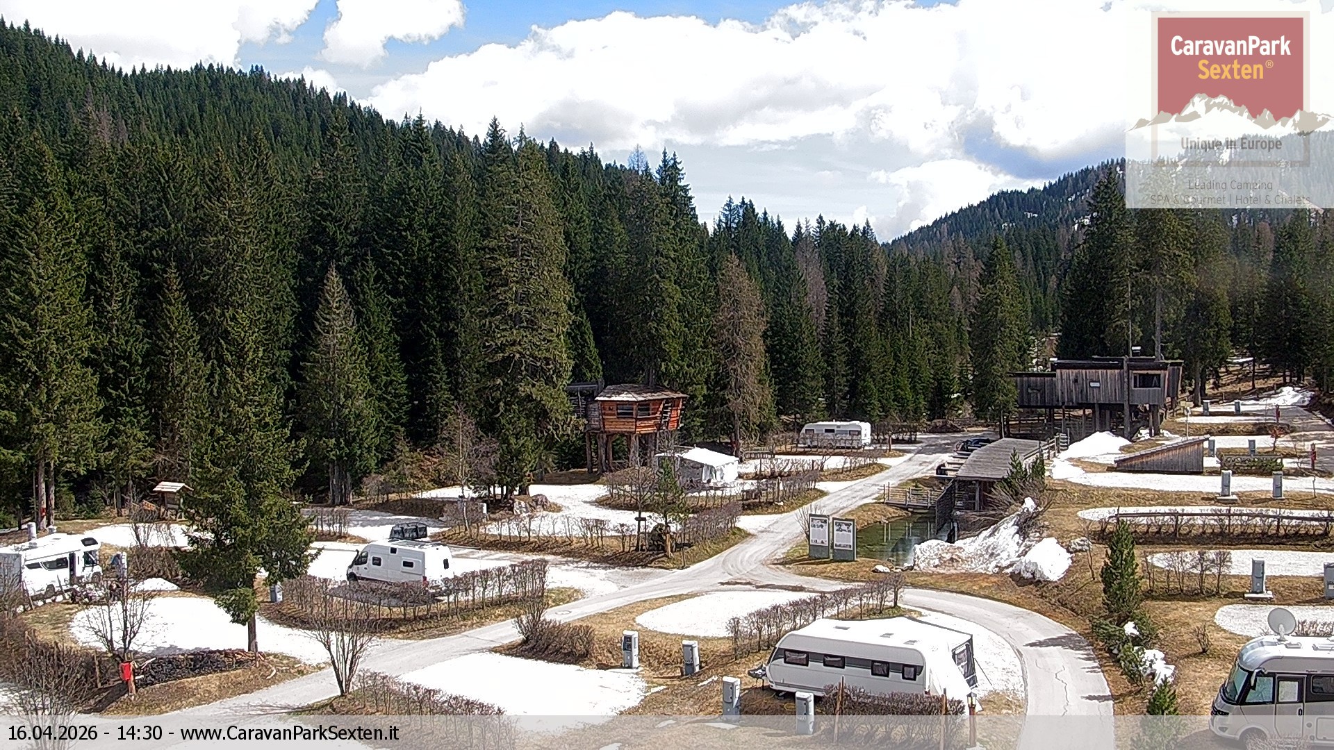 Archived image Webcam Sexten-Moos: caravanpark