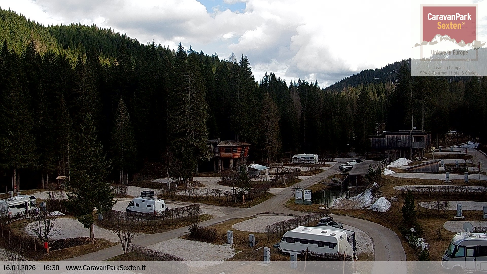 Archived image Webcam Sexten-Moos: caravanpark
