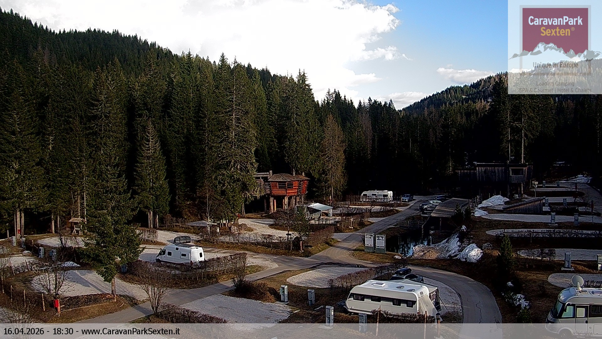 Archived image Webcam Sexten-Moos: caravanpark