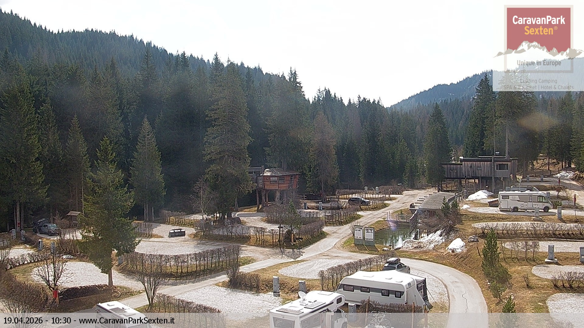 Archived image Webcam Sexten-Moos: caravanpark
