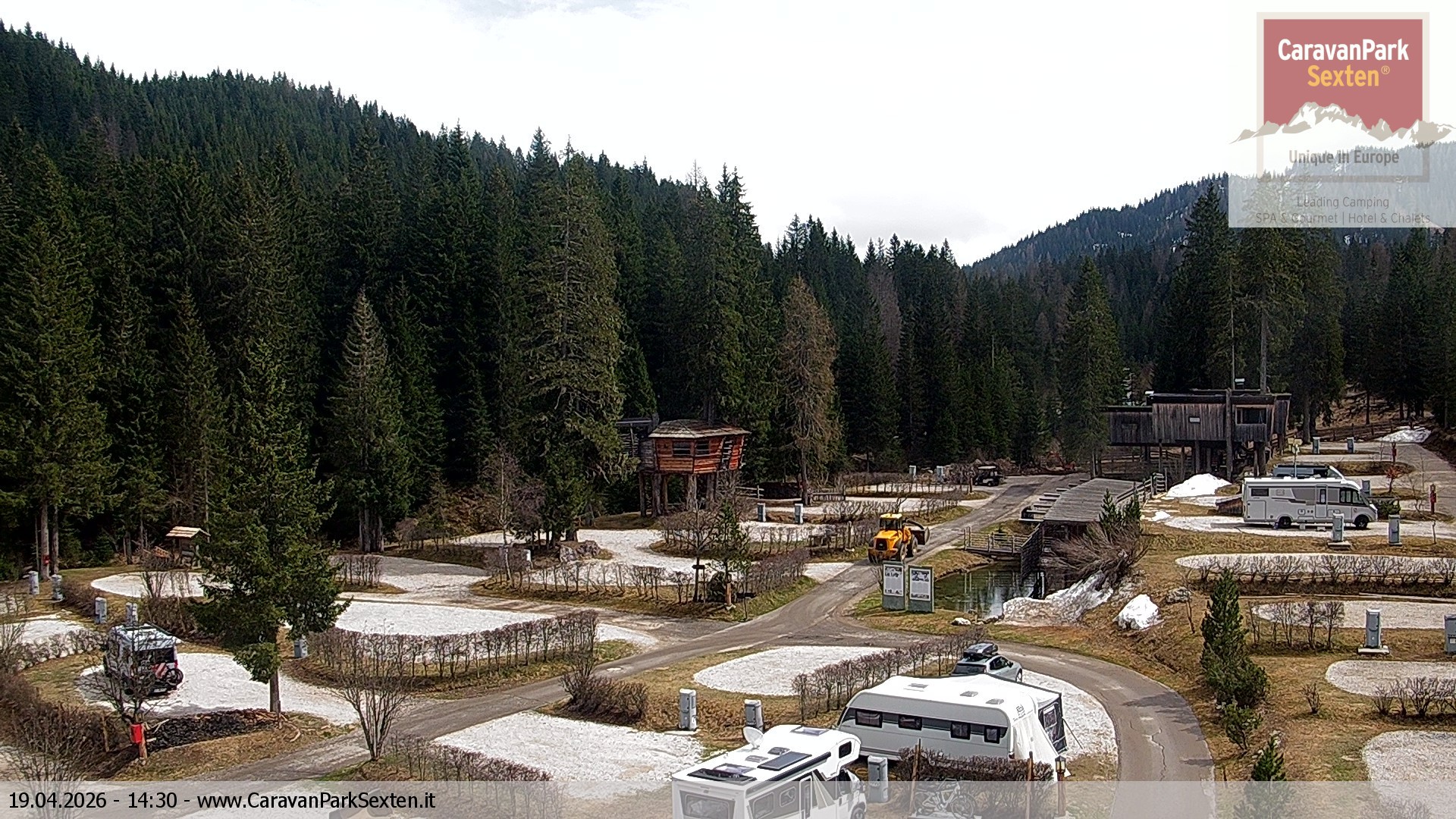 Archiv Foto Webcam Caravanpark in Sexten - Moos