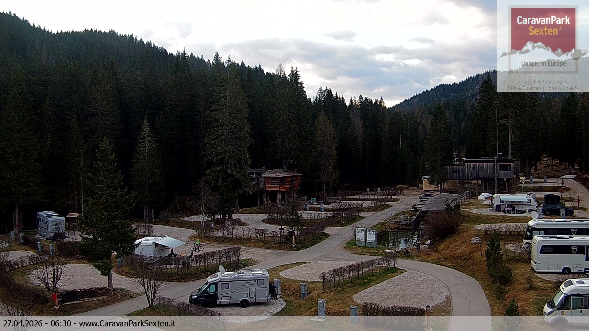 Archived image Webcam Sexten-Moos: caravanpark
