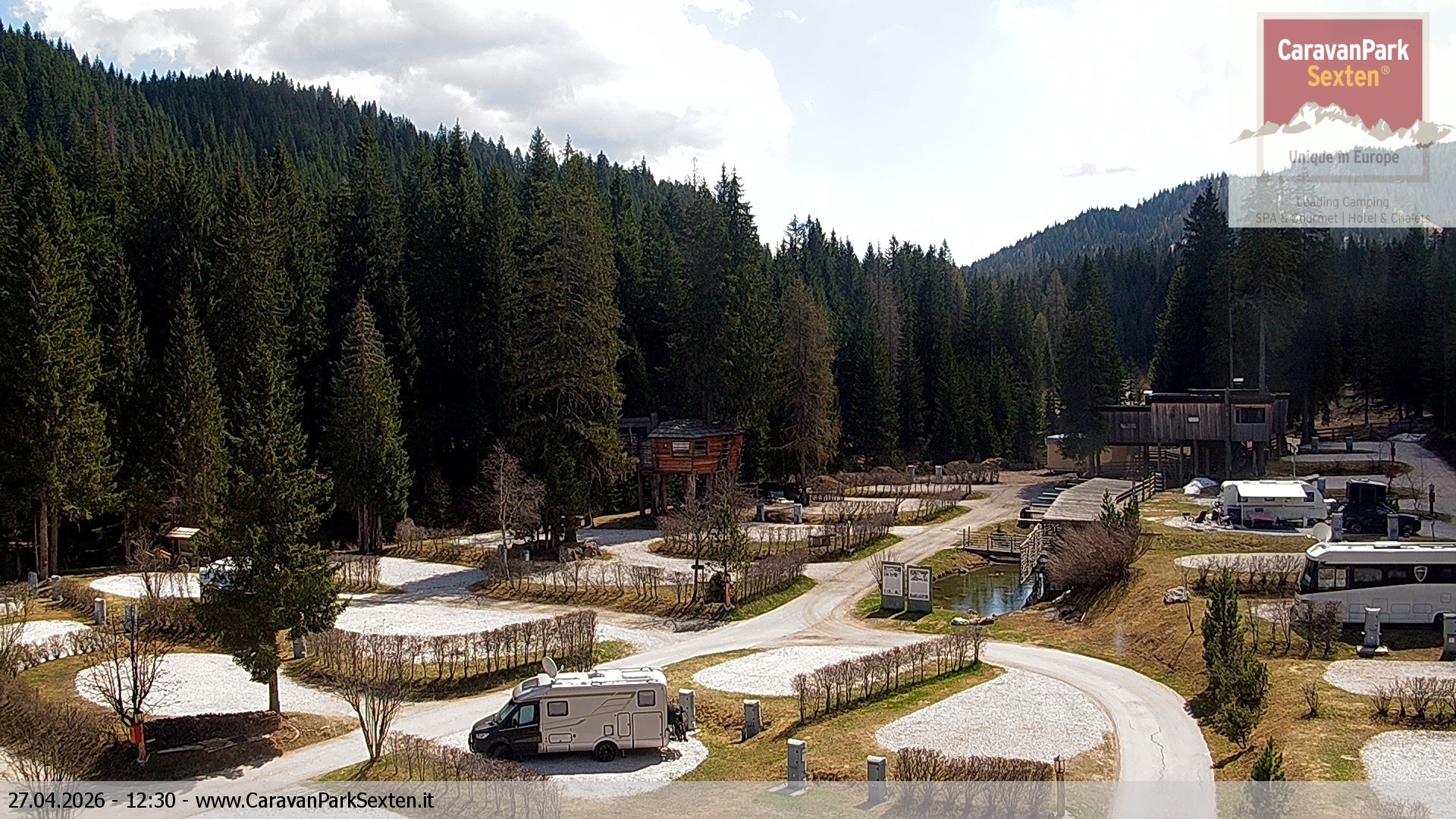 Archived image Webcam Sexten-Moos: caravanpark