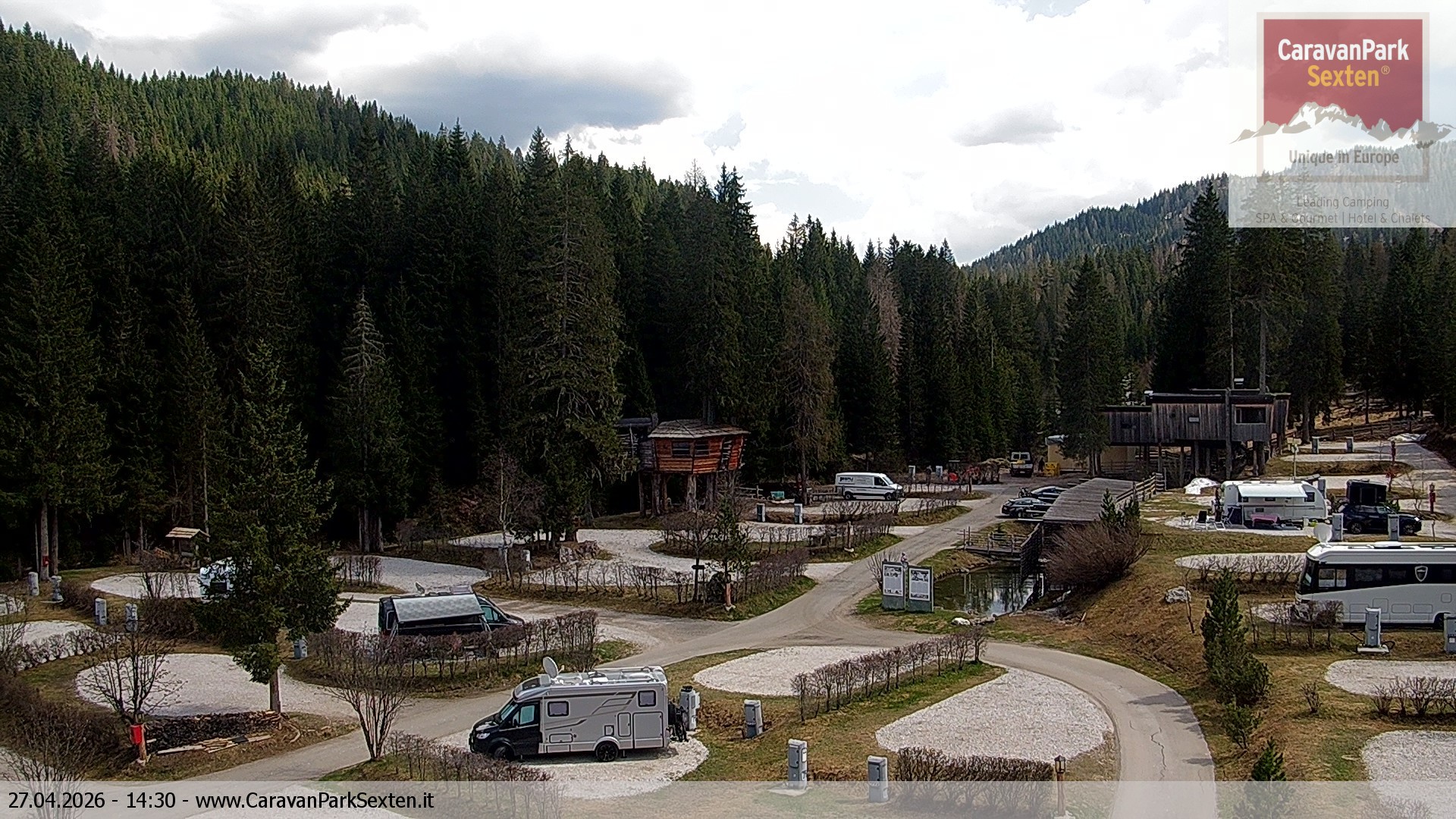 Archived image Webcam Sexten-Moos: caravanpark