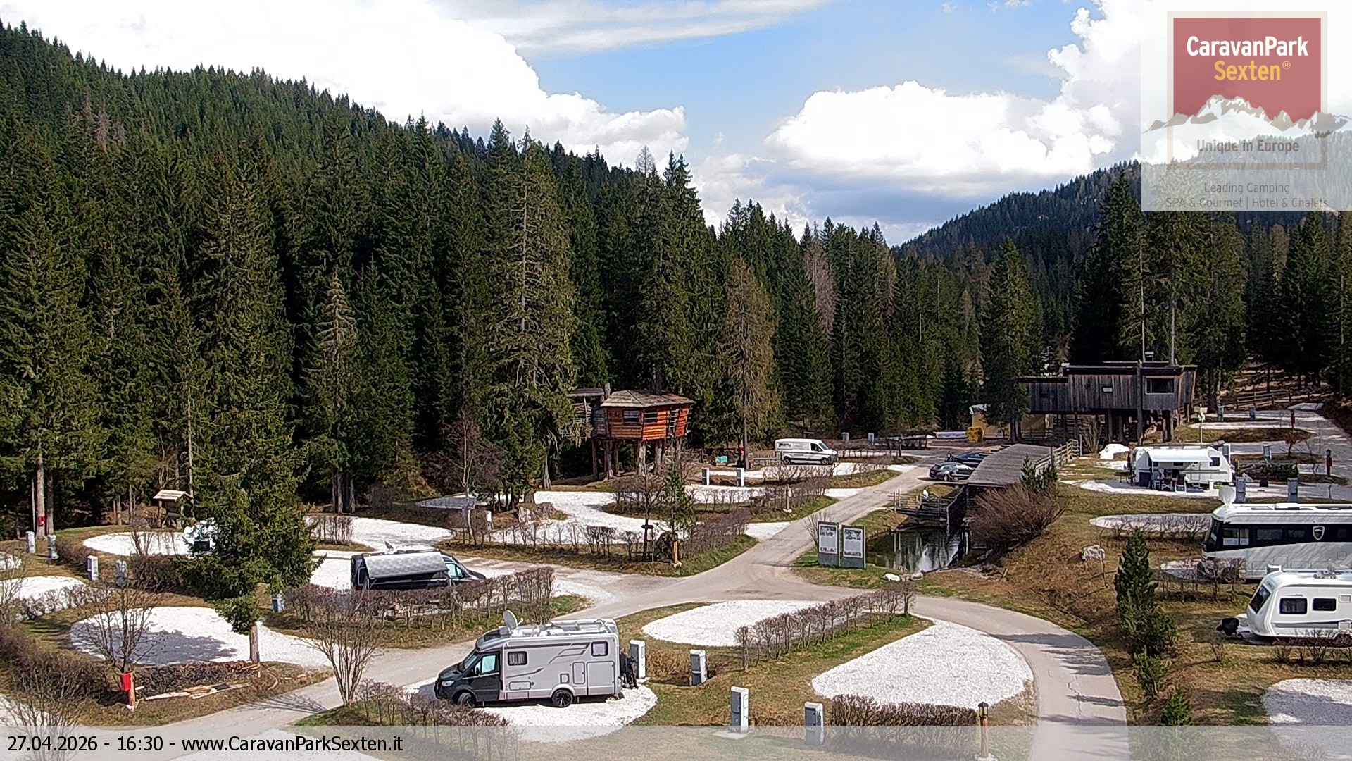 Archived image Webcam Sexten-Moos: caravanpark