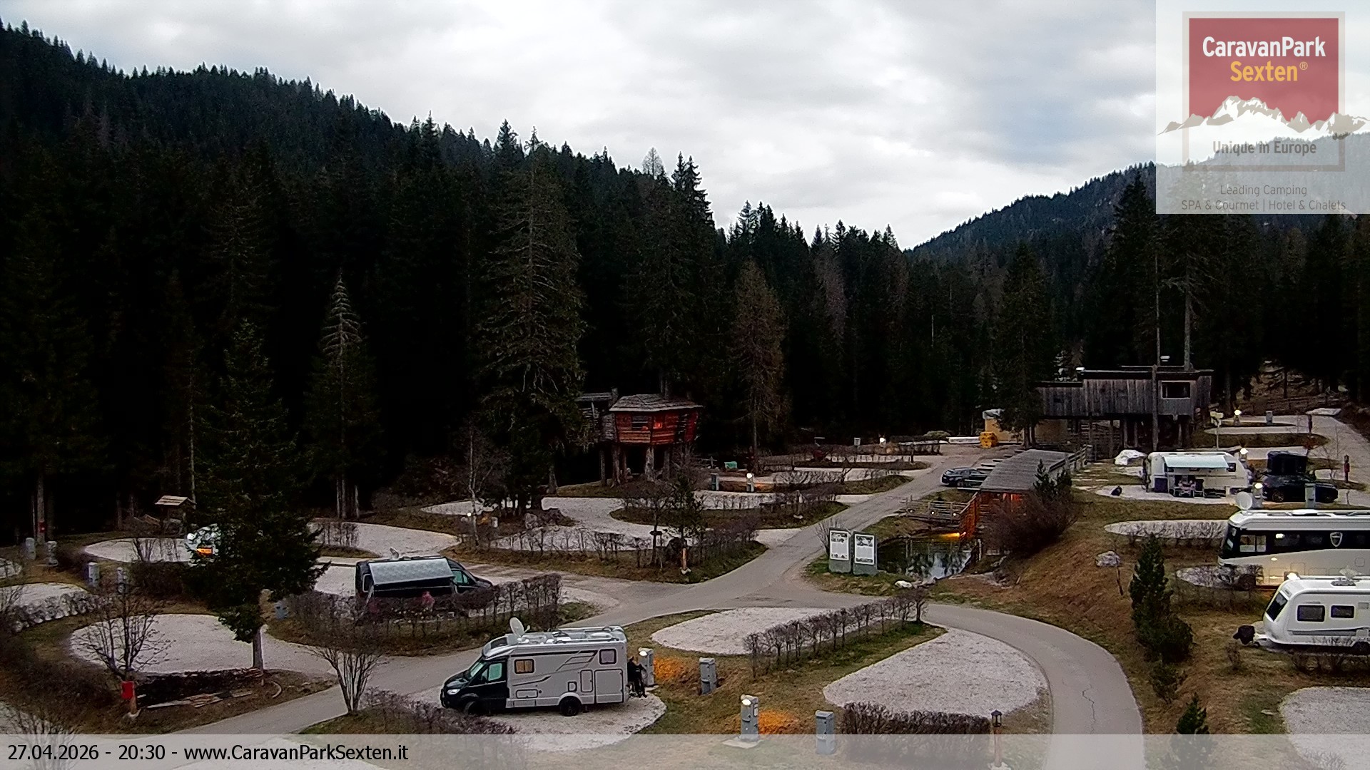 Archived image Webcam Sexten-Moos: caravanpark