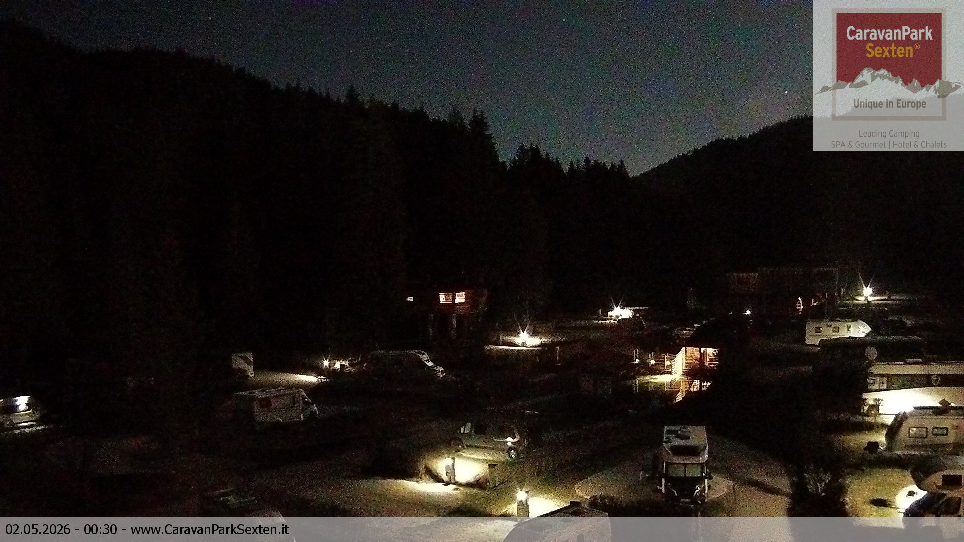 Archived image Webcam Sexten-Moos: caravanpark