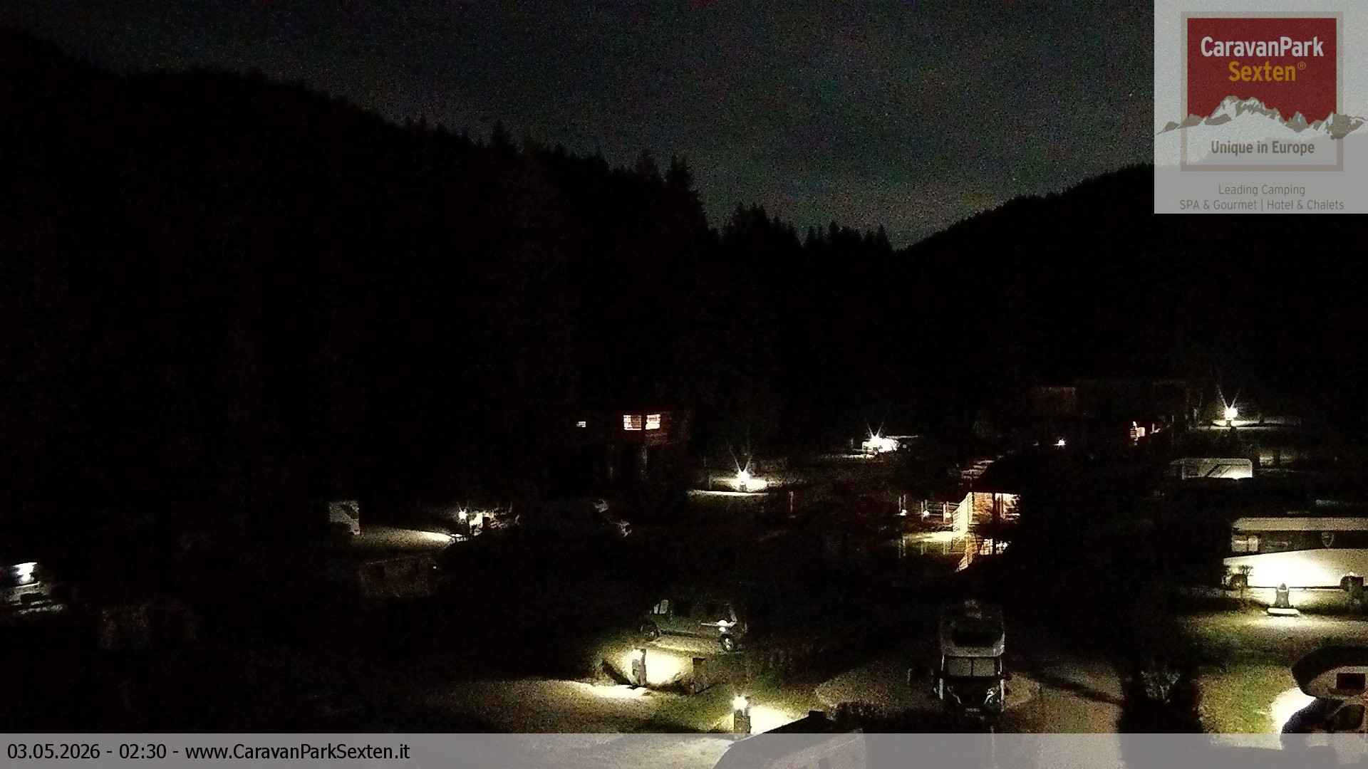 Archived image Webcam Sexten-Moos: caravanpark