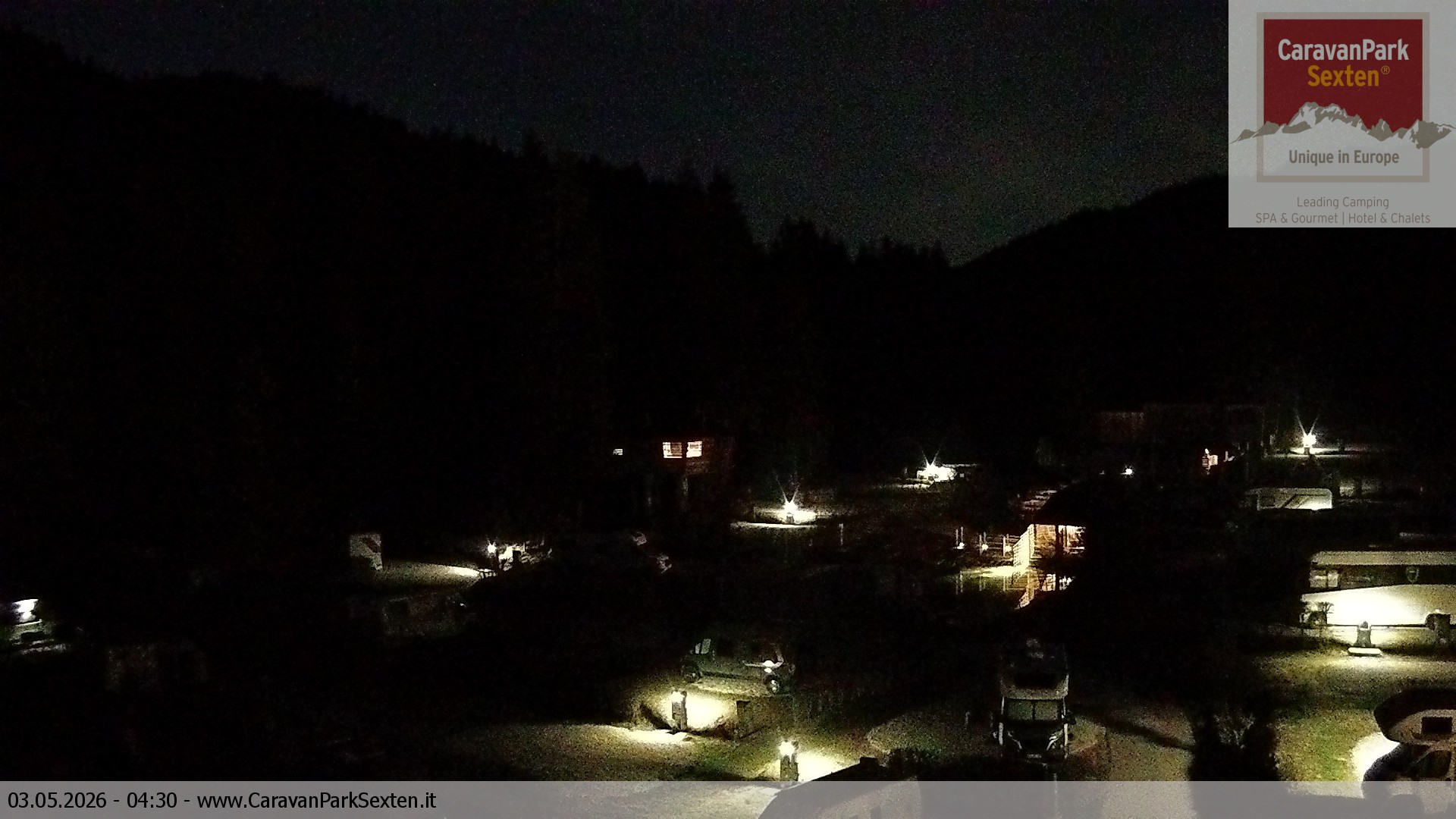 Archived image Webcam Sexten-Moos: caravanpark