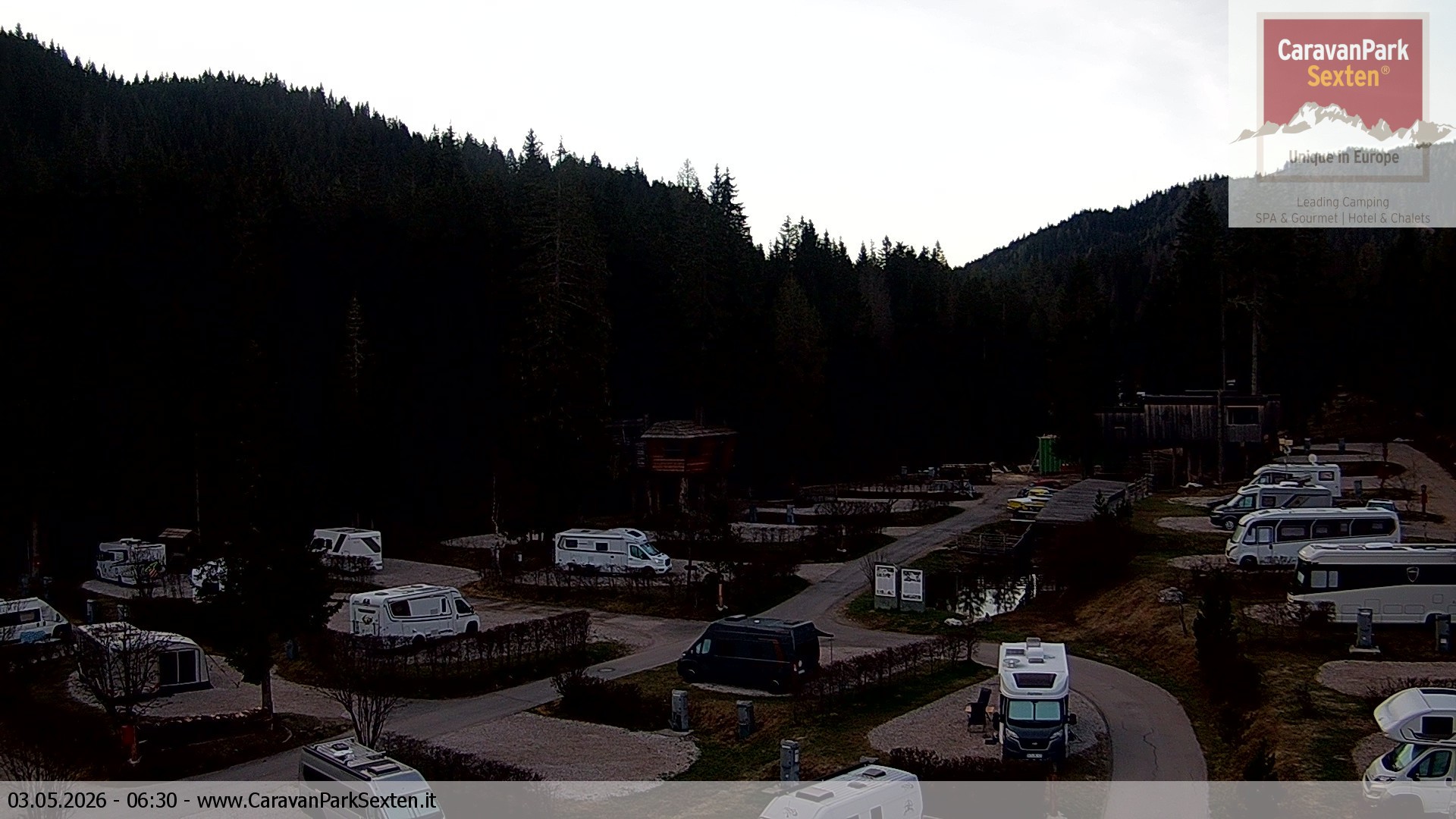 Archived image Webcam Sexten-Moos: caravanpark