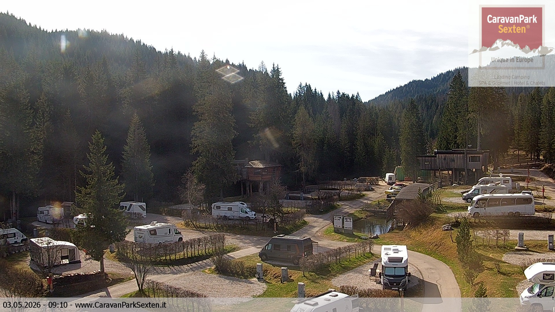 Archived image Webcam Sexten-Moos: caravanpark