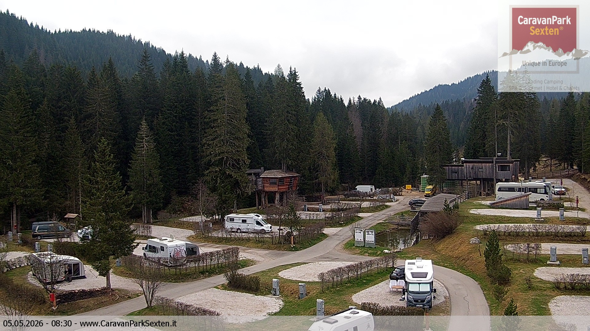 Archived image Webcam Sexten-Moos: caravanpark