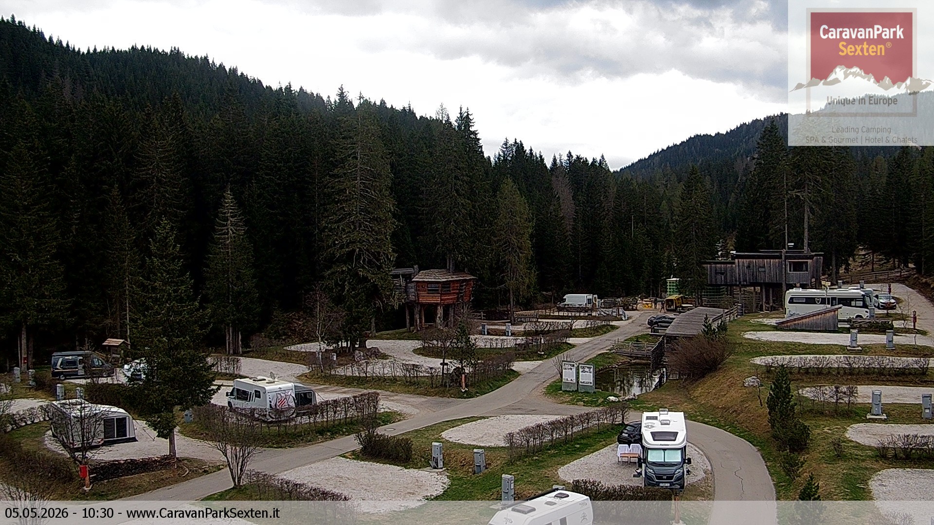 Archived image Webcam Sexten-Moos: caravanpark