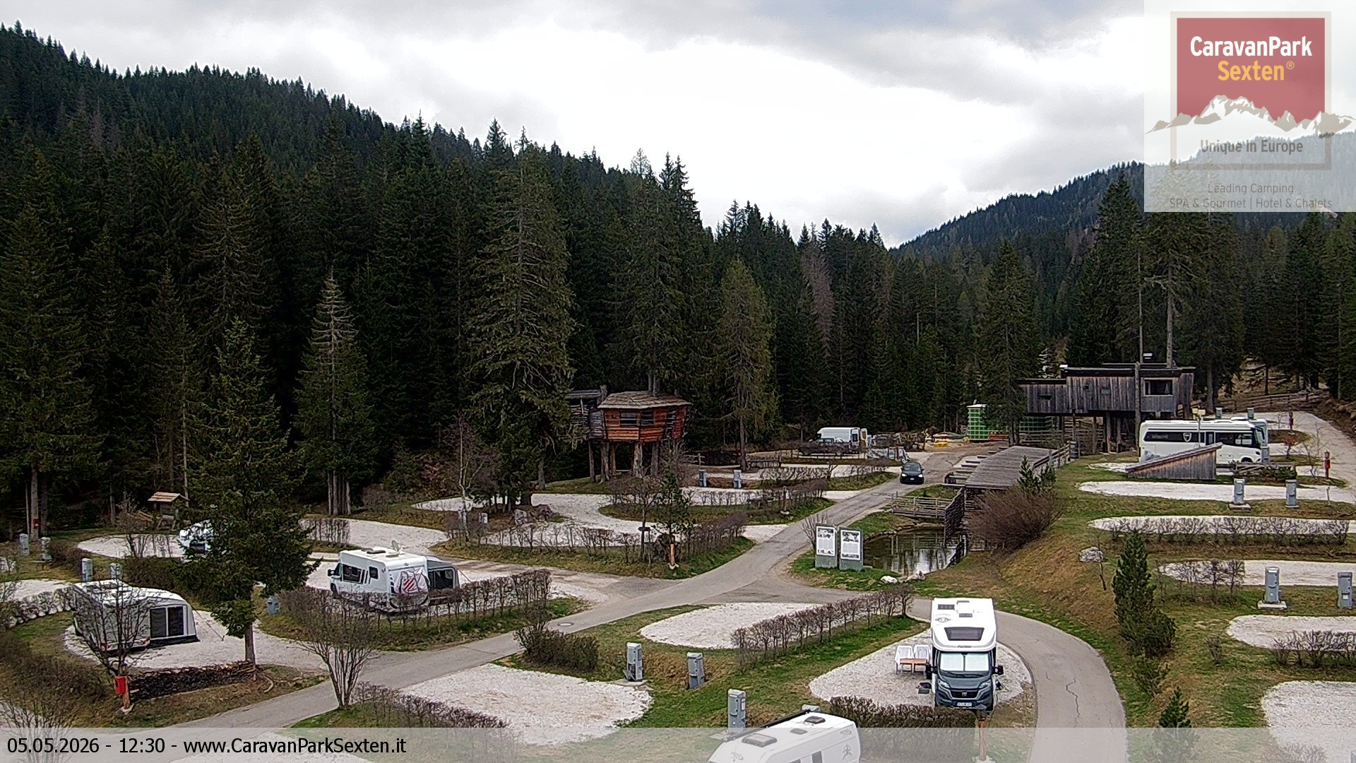 Archived image Webcam Sexten-Moos: caravanpark