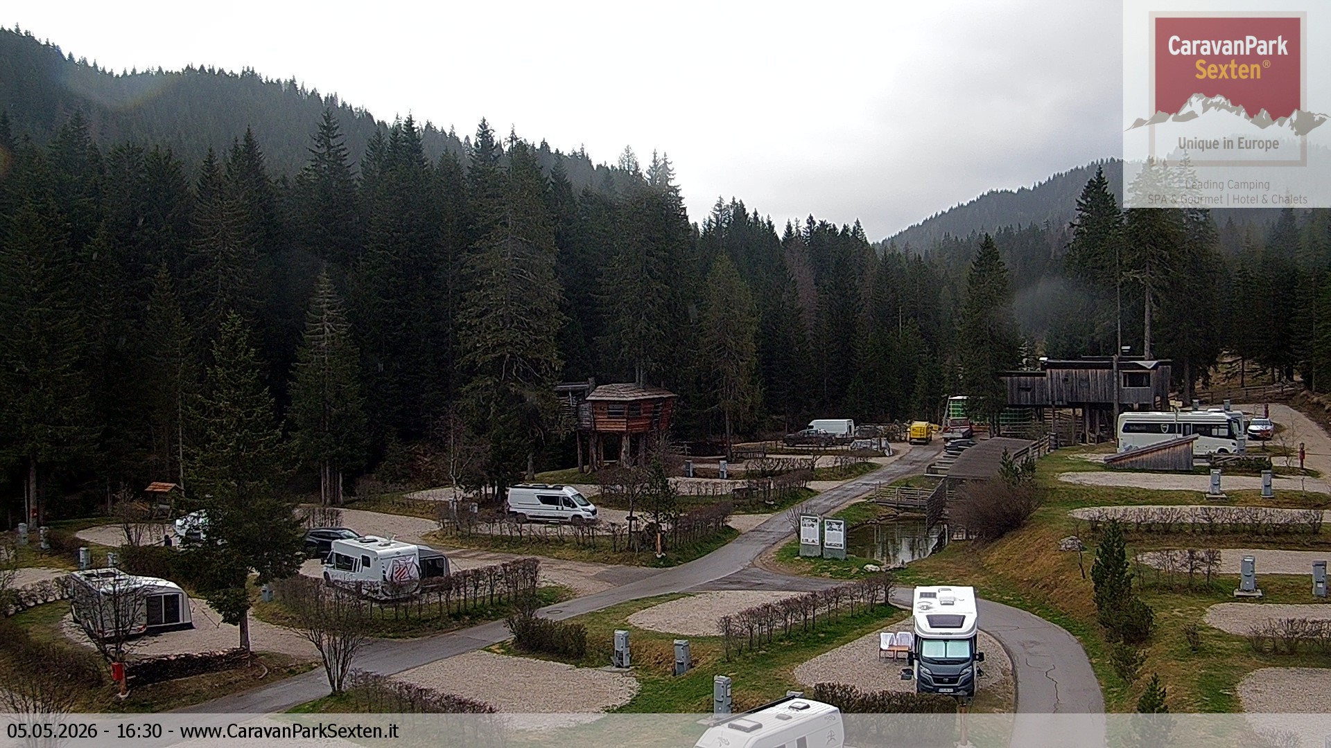 Archived image Webcam Sexten-Moos: caravanpark