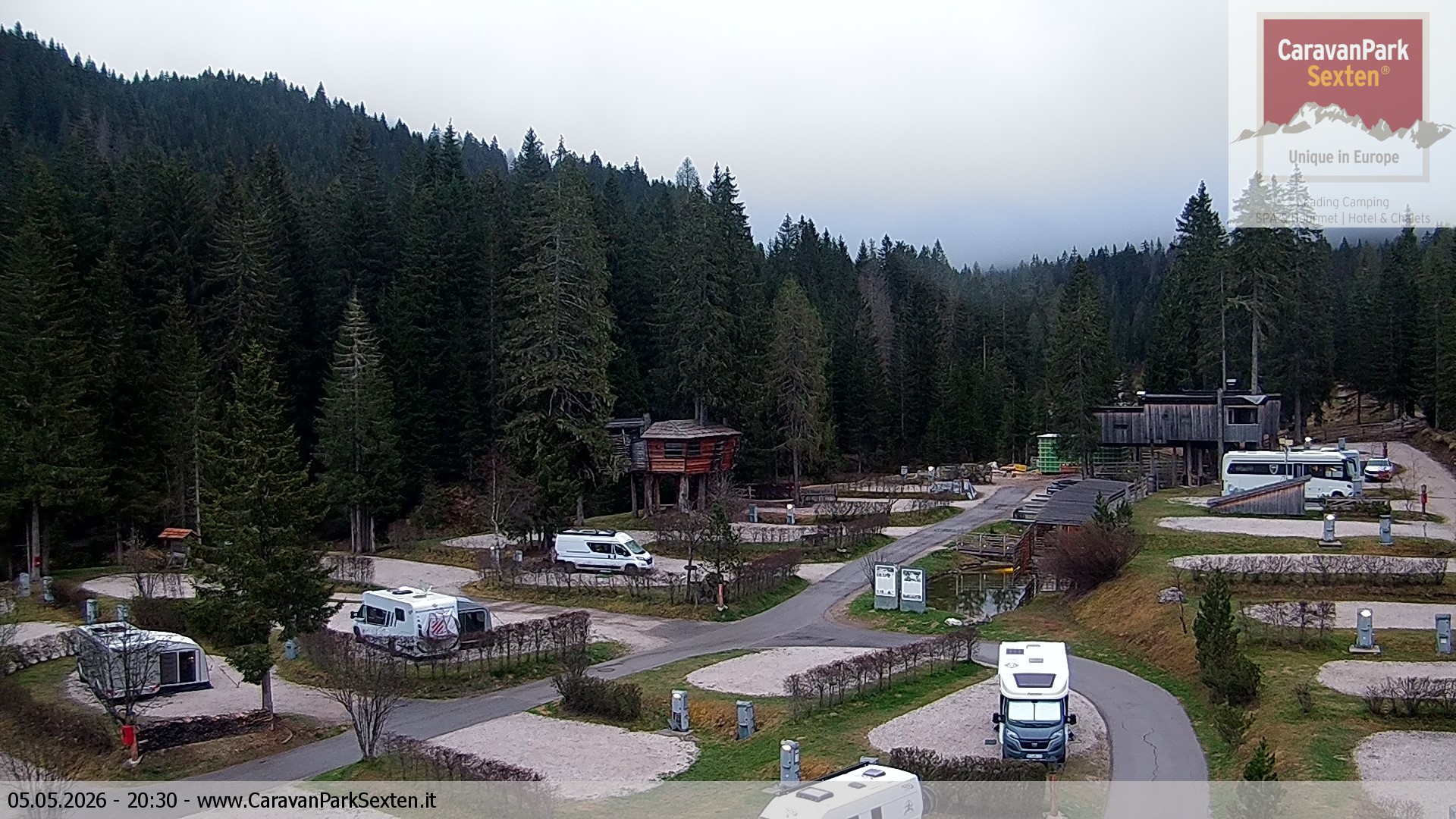 Archived image Webcam Sexten-Moos: caravanpark
