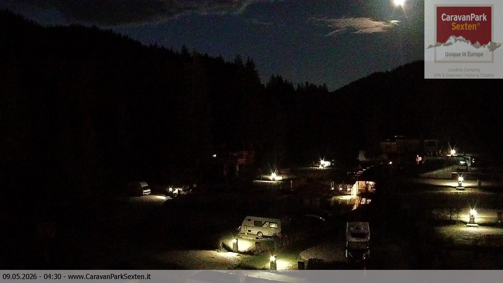 Archiv Foto Webcam Caravanpark in Sexten - Moos