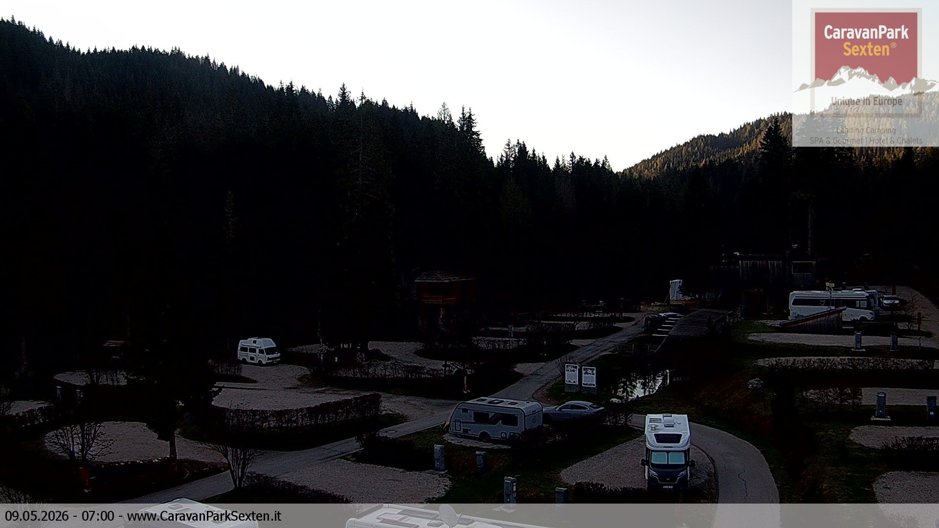 Archiv Foto Webcam Caravanpark in Sexten - Moos