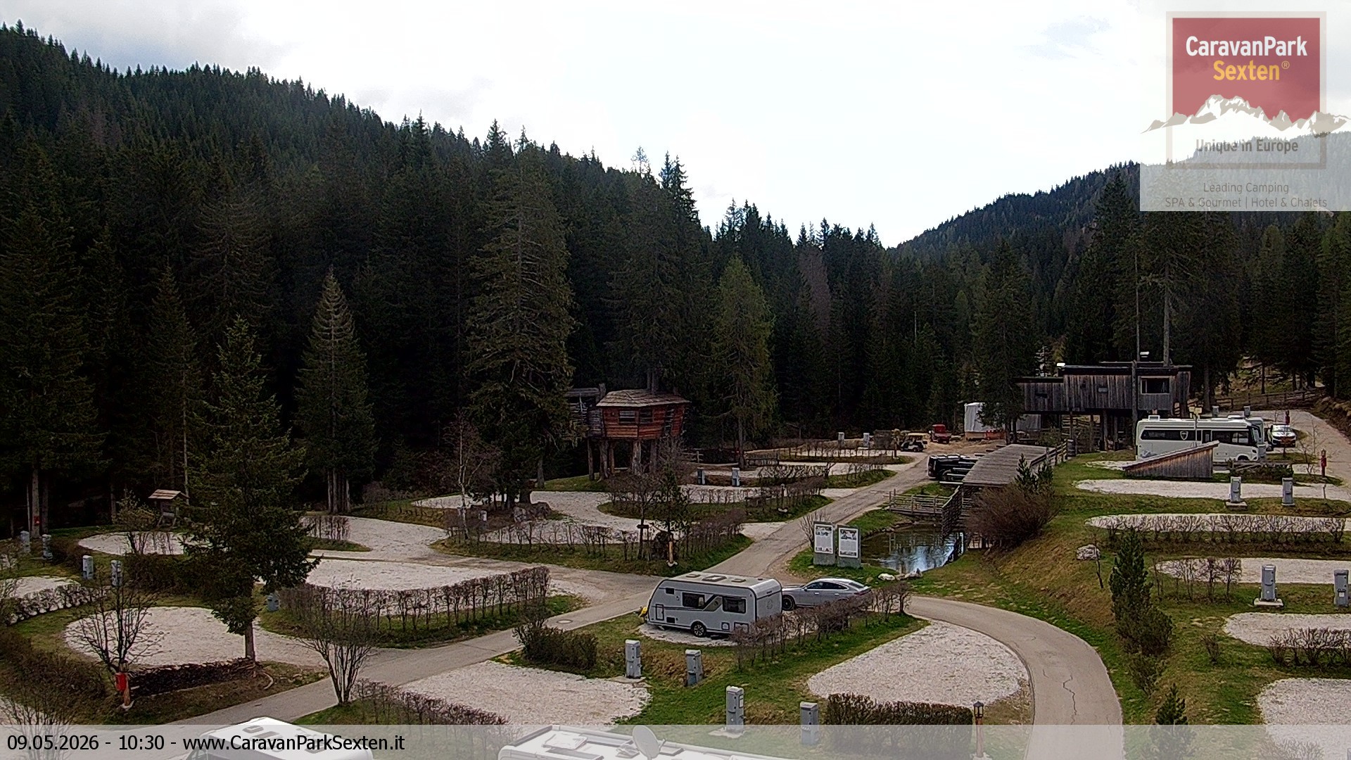 Archiv Foto Webcam Caravanpark in Sexten - Moos